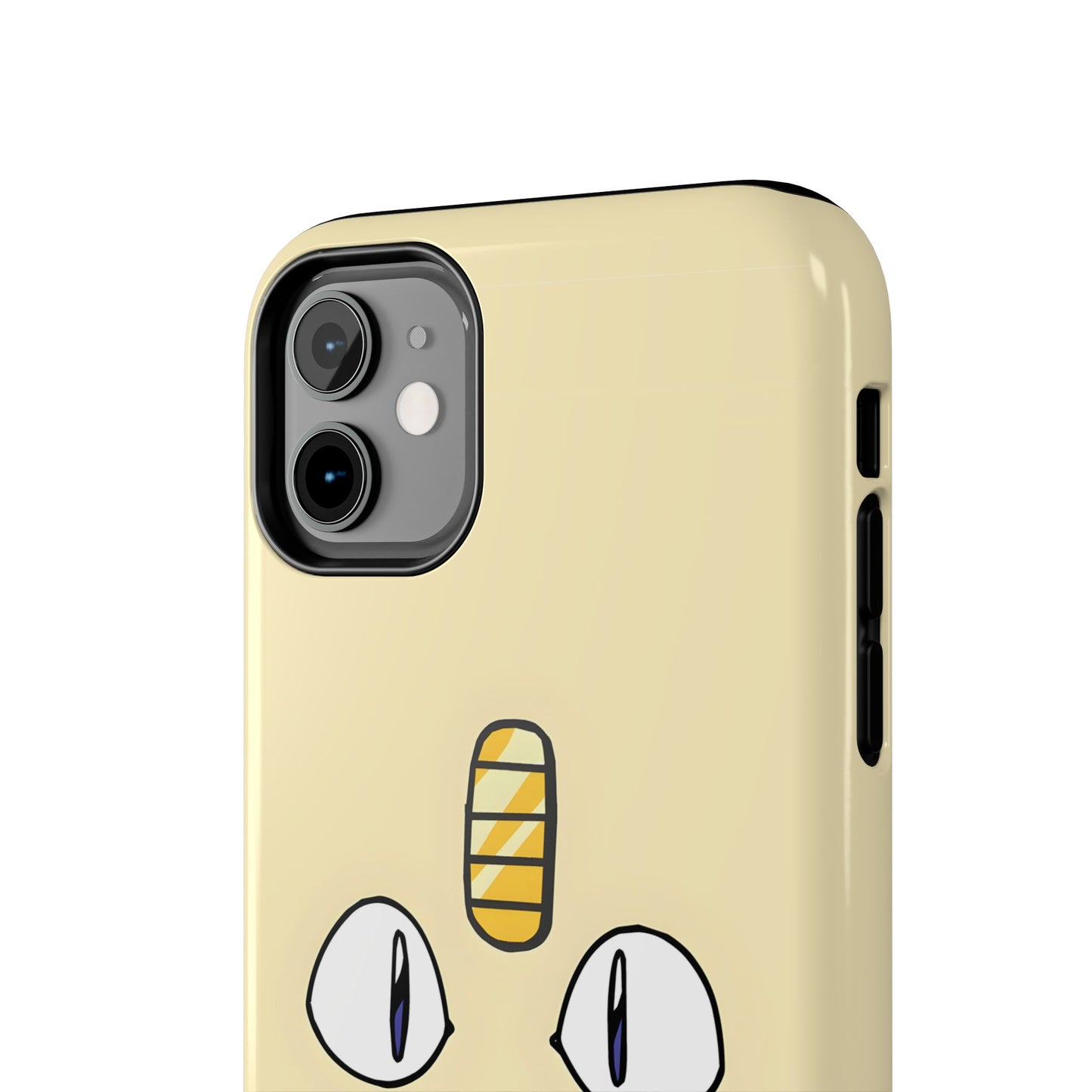 Cat Minimal Gold Coin Face Tough Phone Case | Anime