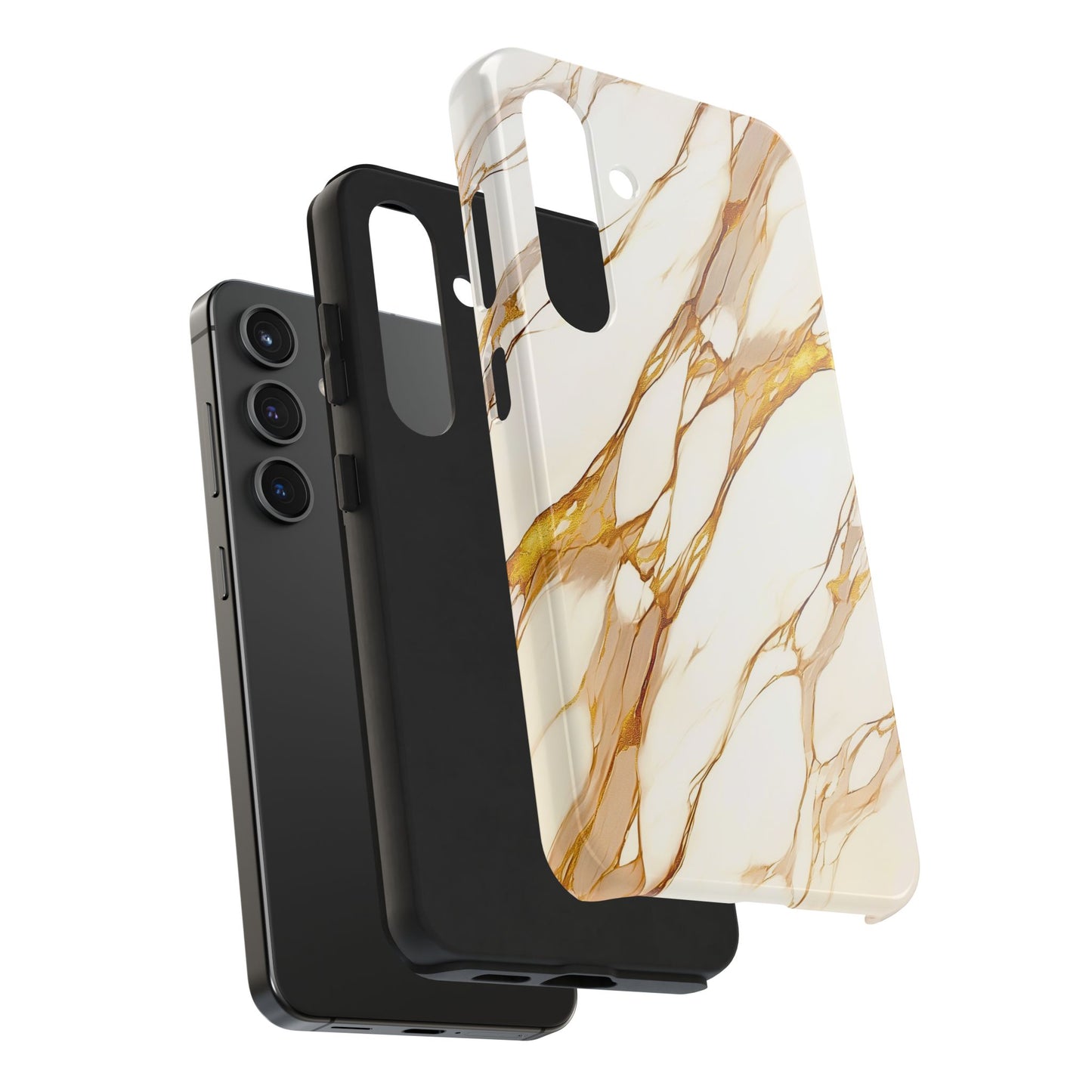 Luxury Marble Gold Vein Texture Pattern Style Tough Phone Case/Cover | Aesthetic