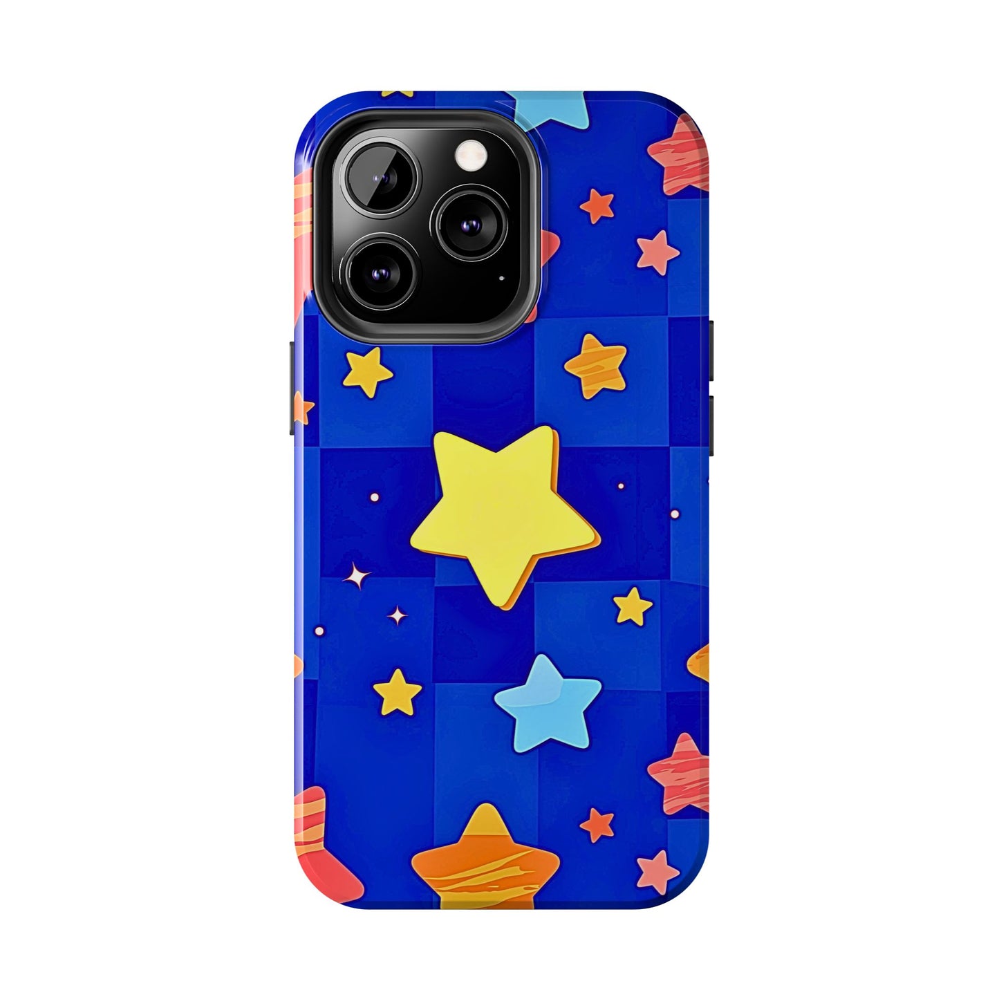 Vibrant Preppy Stars Pattern Tough Phone Case | Aesthetic