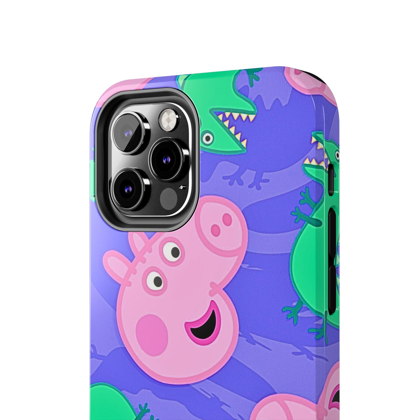 Funda rígida para móvil con diseño de dinosaurios de Peppa Pig y George | Dibujos animados - Peppa Pig