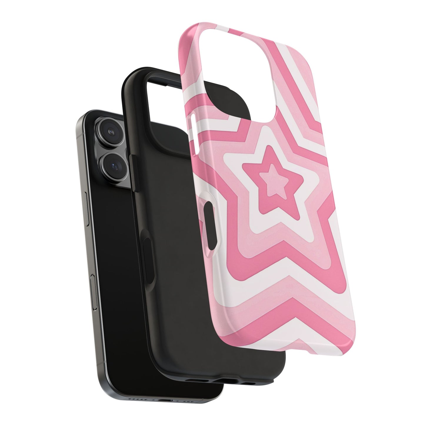 Pink Preppy Star Pattern Style Tough Phone Case | Aesthetic