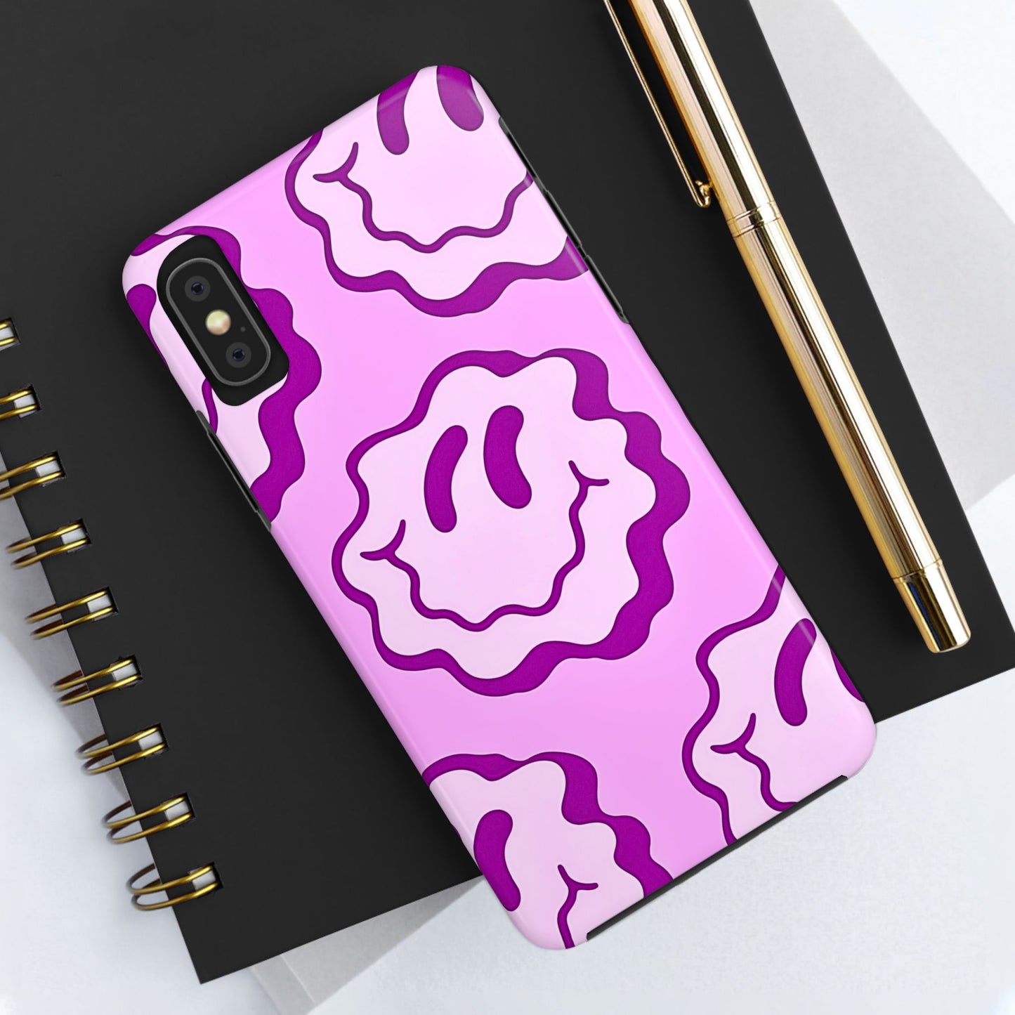 Waving Smile Preppy Pinky Tough Phone Case | Aesthetic