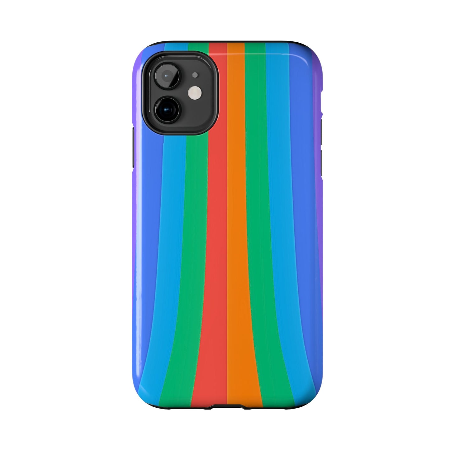 Funda resistente para teléfono con líneas de arcoíris hippies | Estética