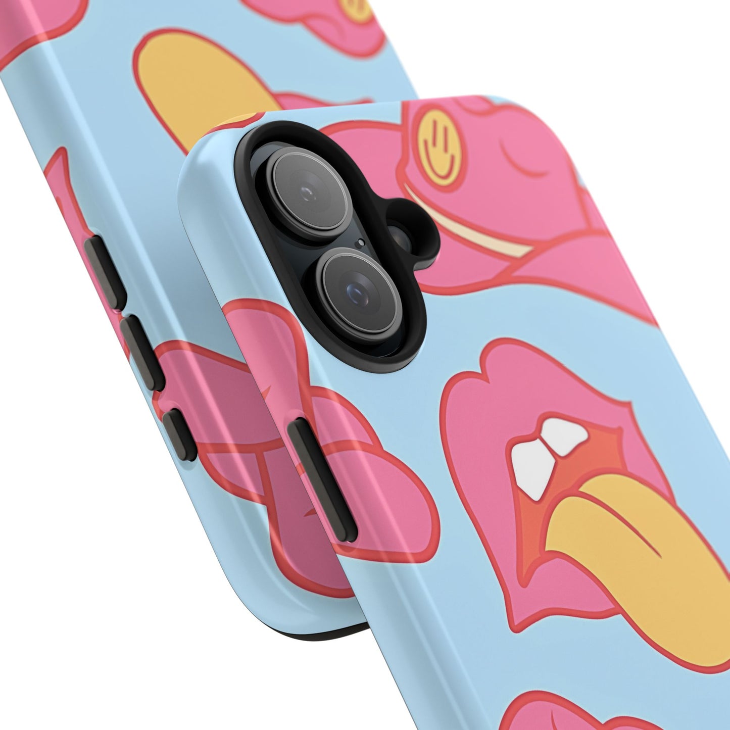 Preppy Cowboy Hat & Hot Lips Pattern (Version 1) Tough Phone Case | Aesthetic