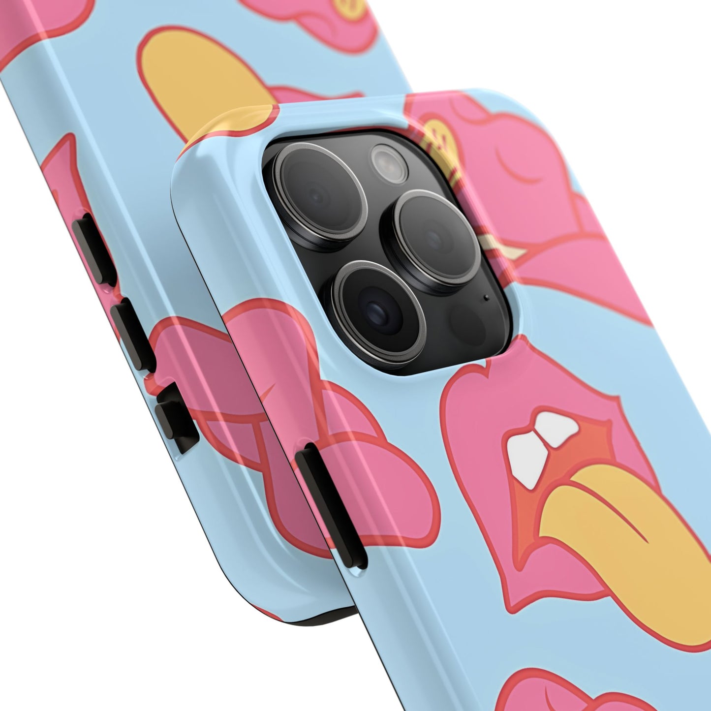 Preppy Cowboy Hat & Hot Lips Pattern (Version 1) Tough Phone Case | Aesthetic
