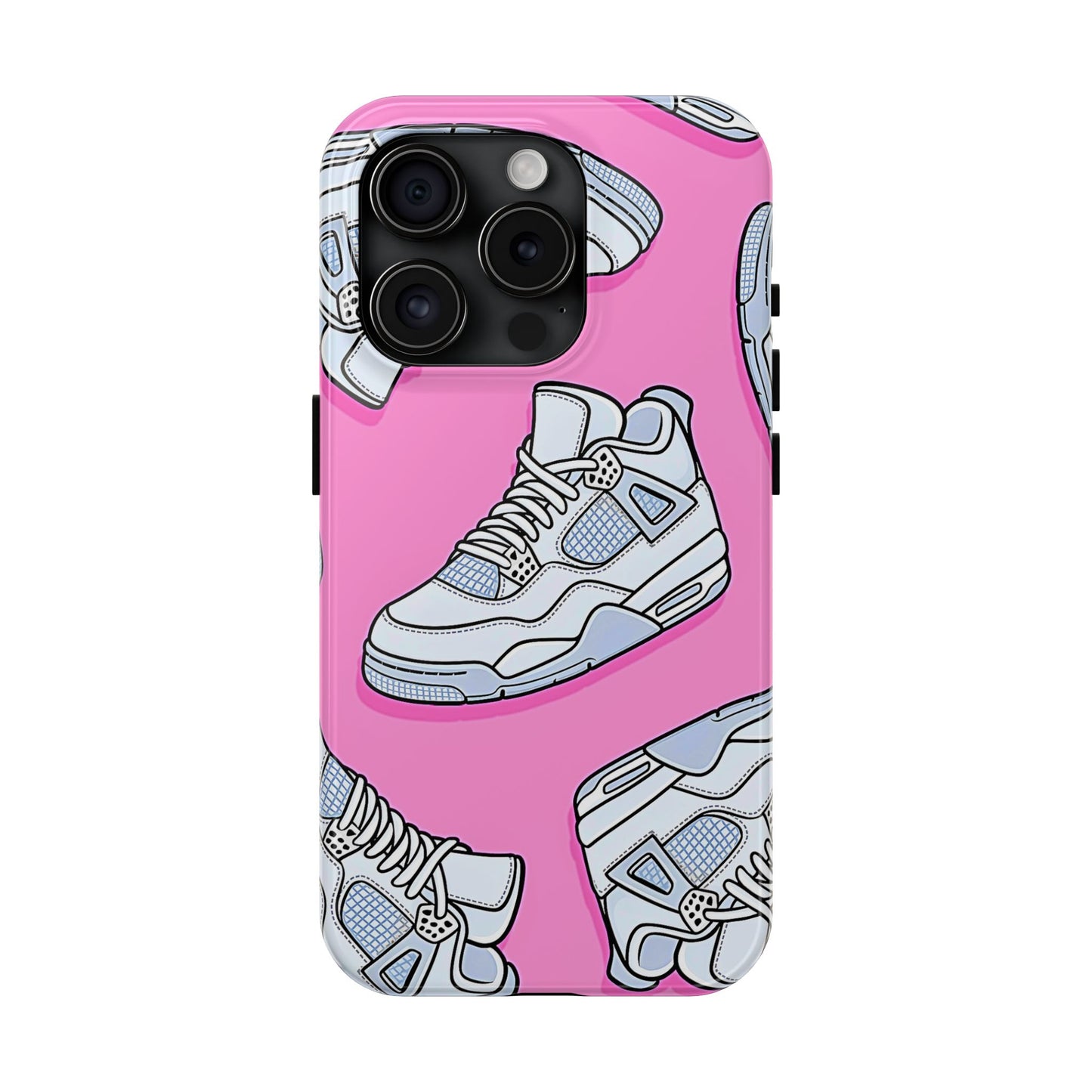 Funda resistente para teléfono con diseño de zapatillas Jordan 4 blancas | Estética