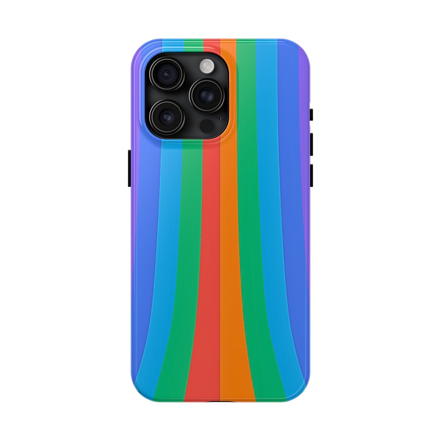 Funda resistente para teléfono con líneas de arcoíris hippies | Estética