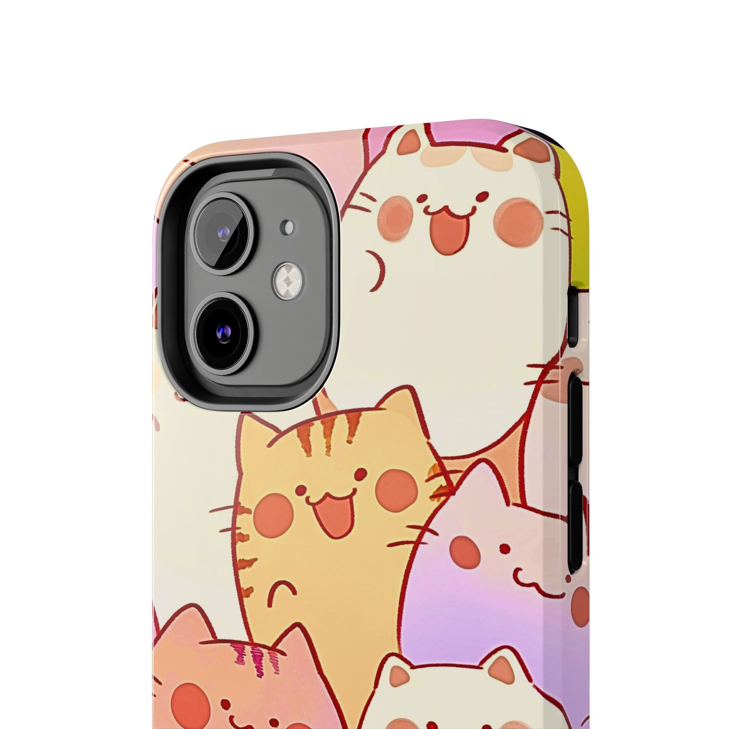 Kawaii Chubby Adorable Cats Tough Phone Case | Animals