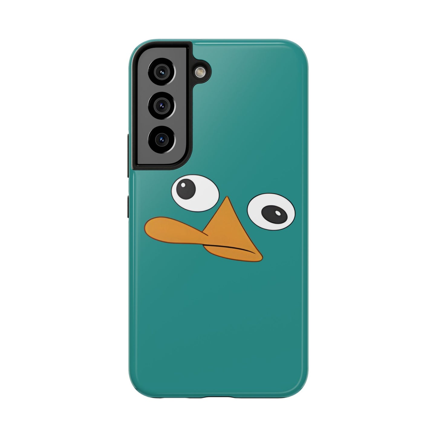 Phineas and Ferb Perry Platypus Eyes Teal Expression Tough Phone Case | Cartoon