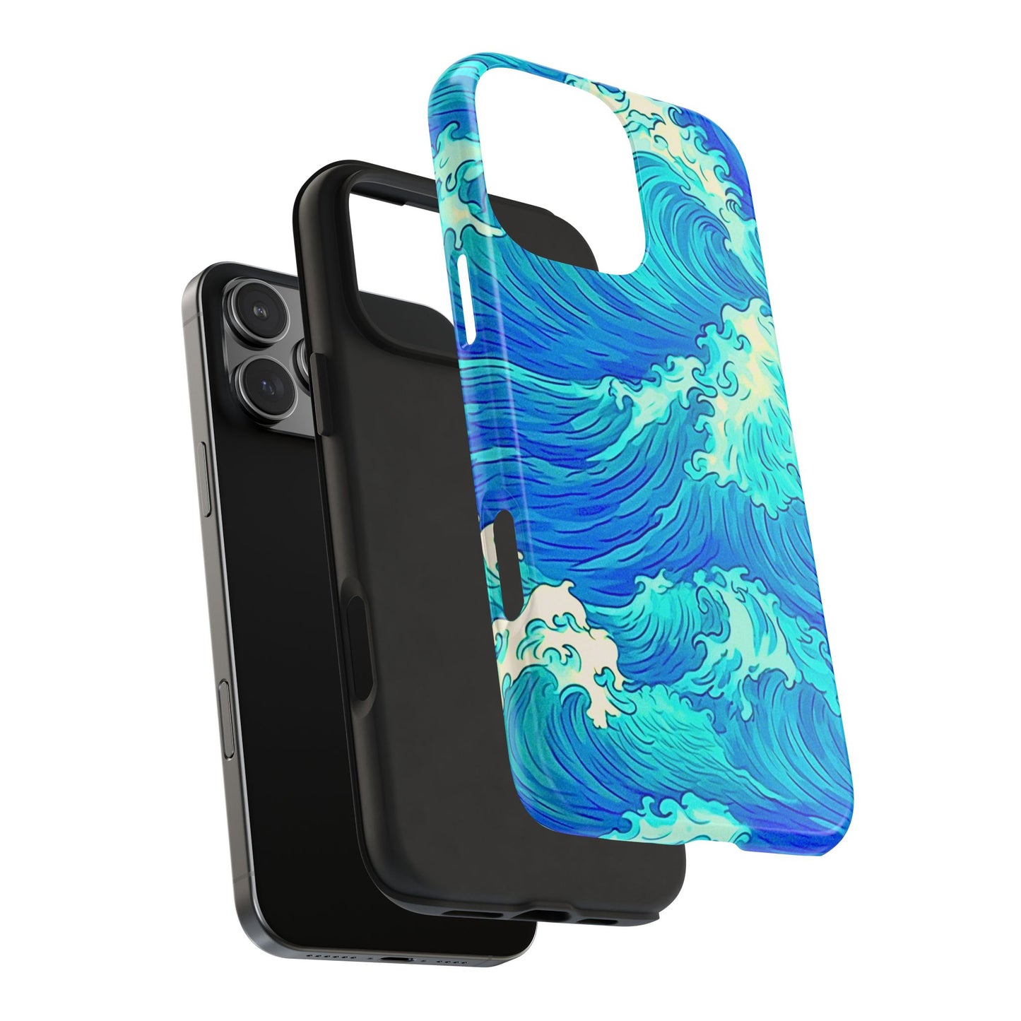 Cool Water Wave Style Tough Phone Case | Aesthetic