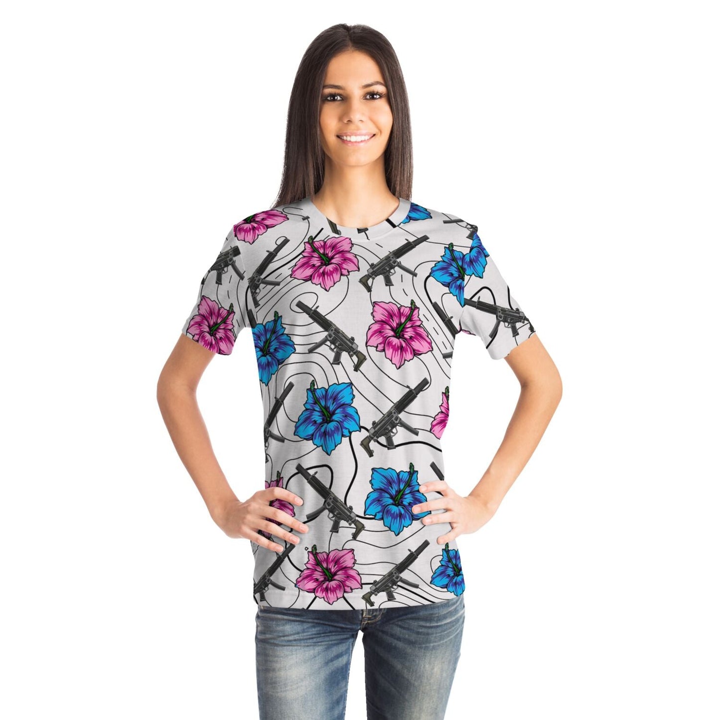 Rad Pam High Capacity Hibiscus White T-Shirt