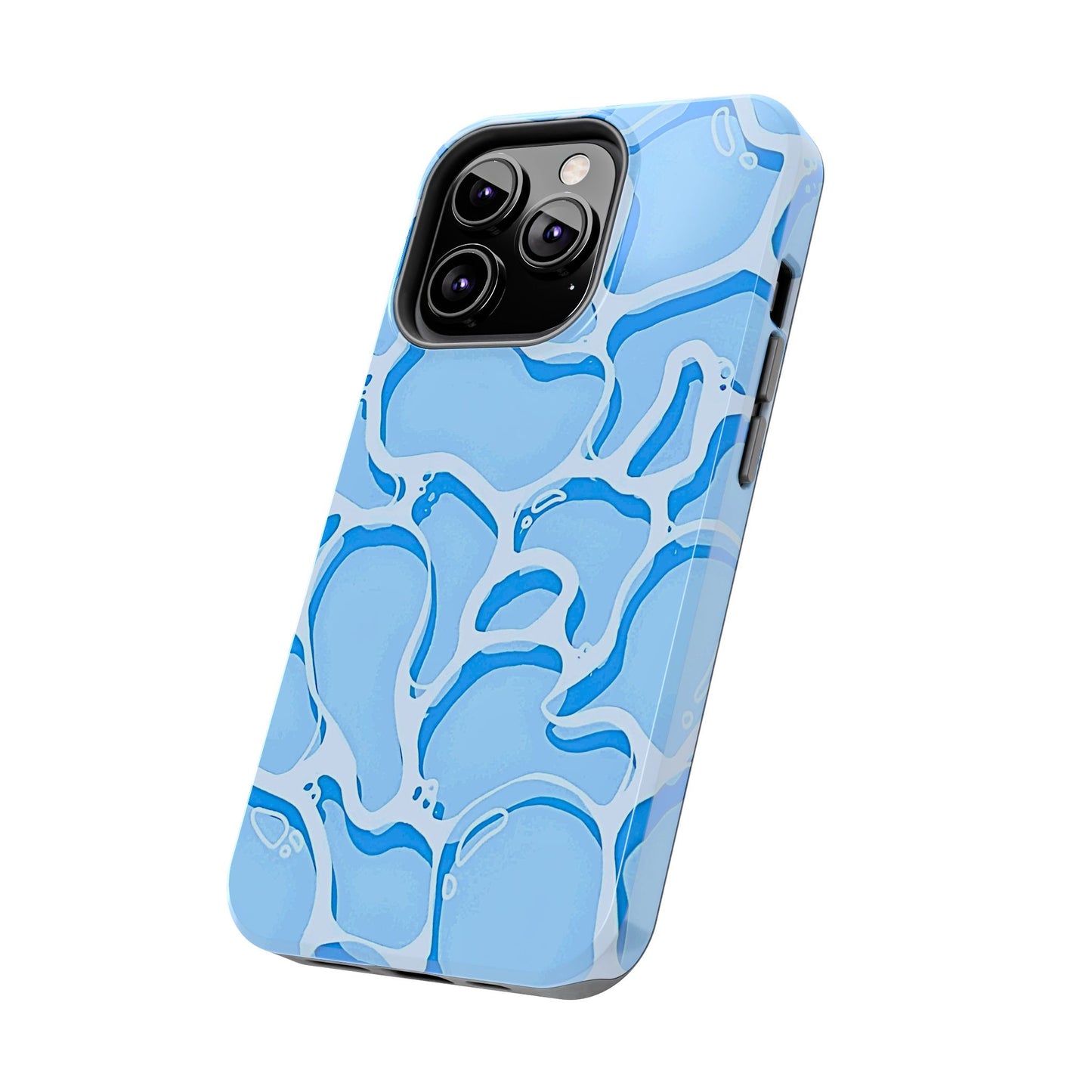 Funda resistente para teléfono con estampado de agua de piscina | Estética