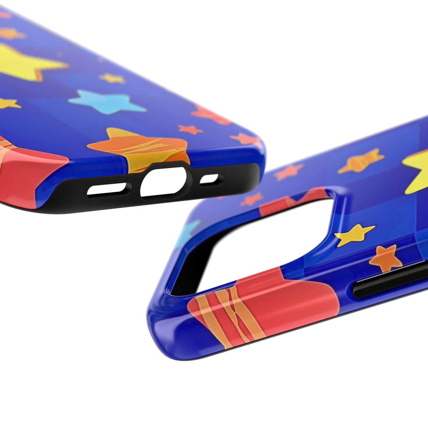 Vibrant Preppy Stars Pattern Tough Phone Case | Aesthetic