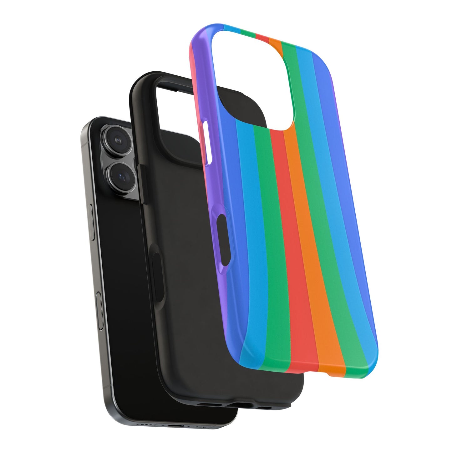 Funda resistente para teléfono con líneas de arcoíris hippies | Estética