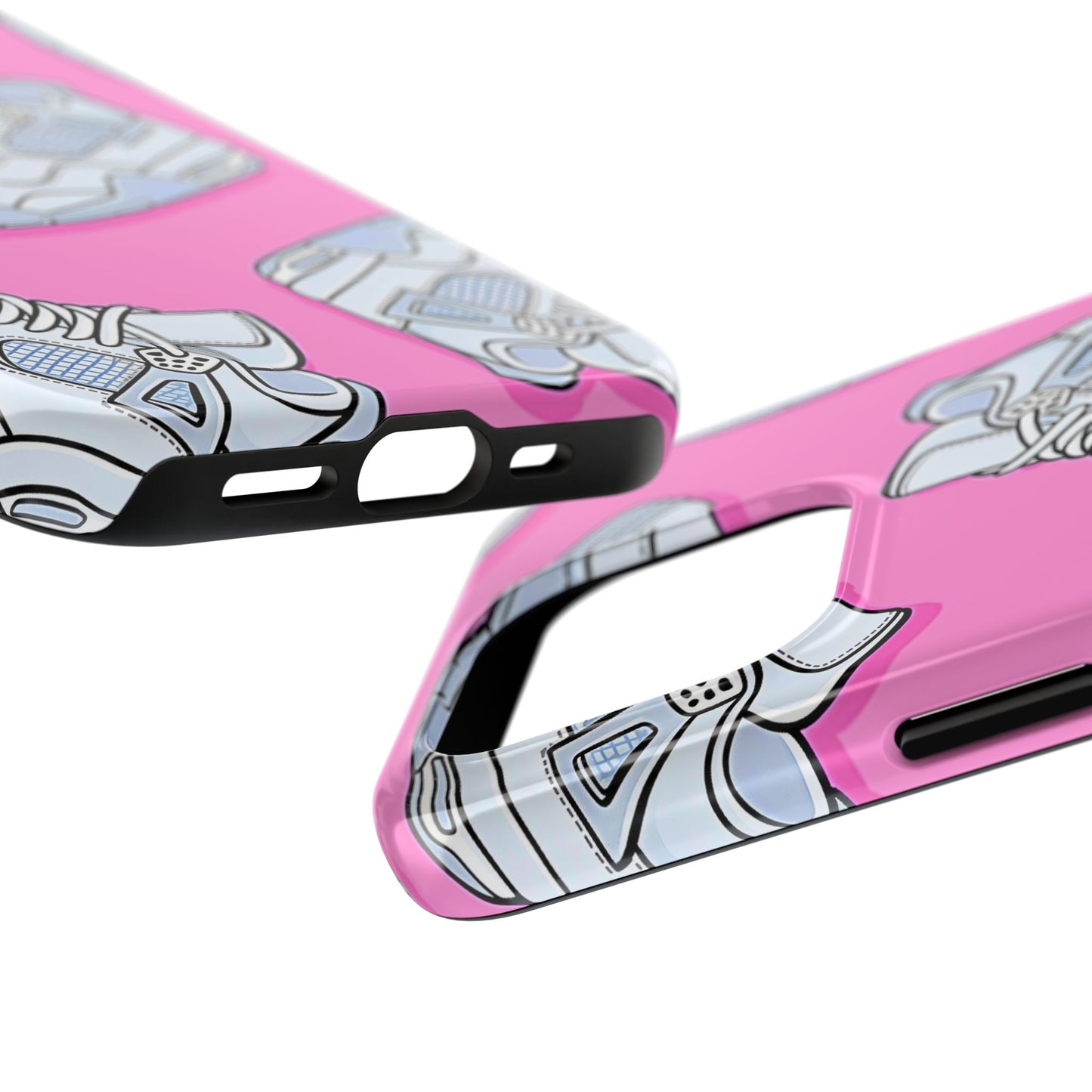 Funda resistente para teléfono con diseño de zapatillas Jordan 4 blancas | Estética