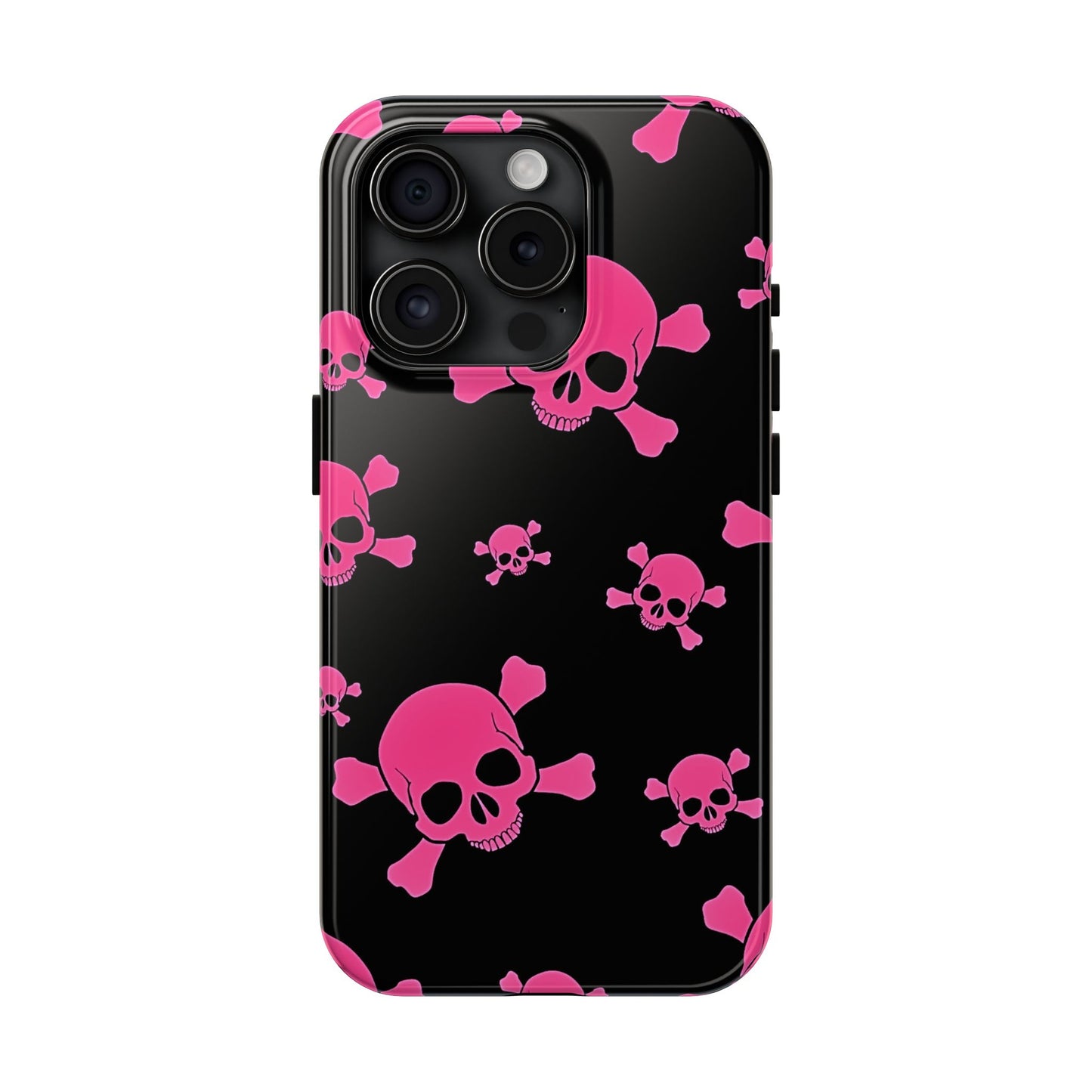 Pink Skull Emo Style Tough Phone Case | Aesthetic