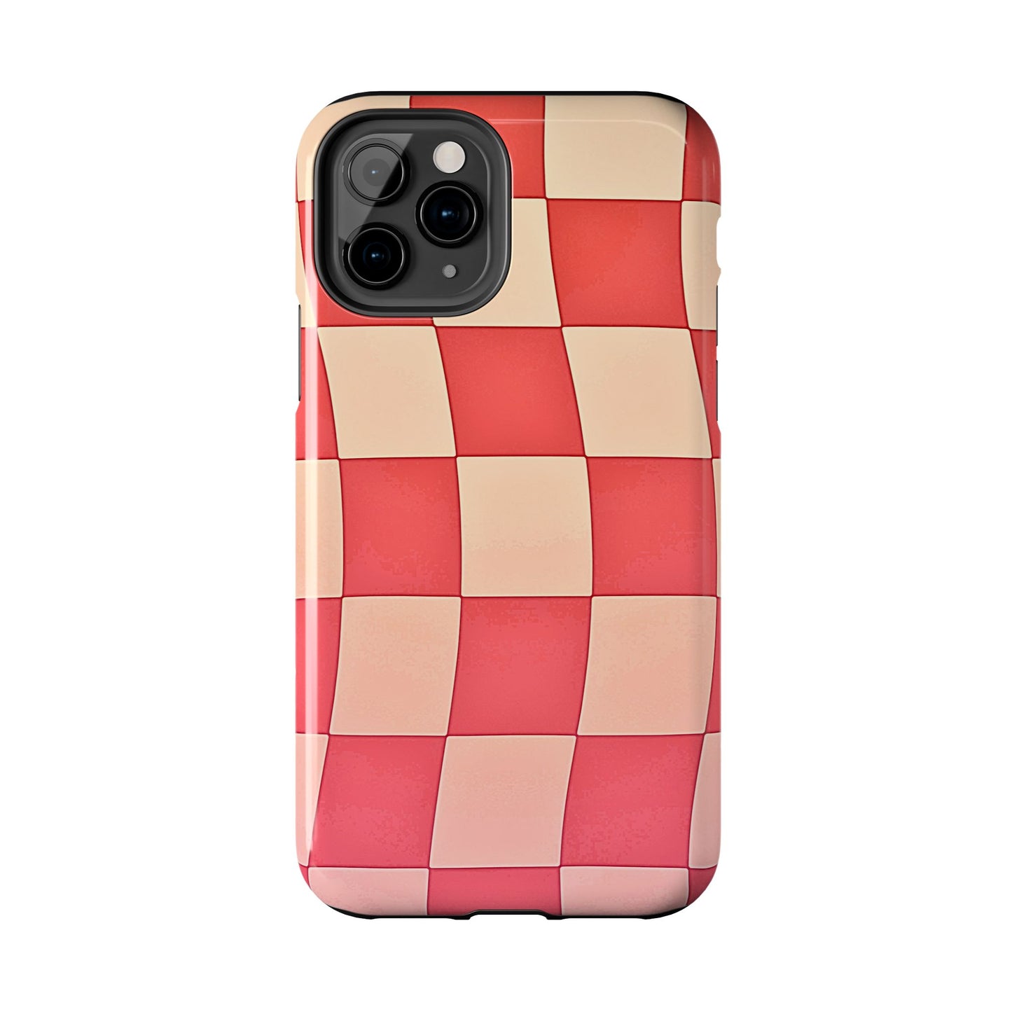 Preppy Checkered Pink Tough Phone Case | Aesthetic