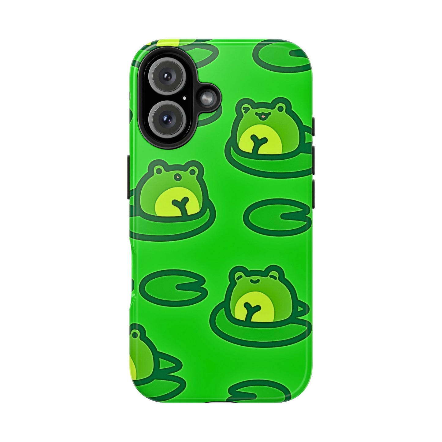 Cute Green Frogs Pattern Tough Phone Case | Animals