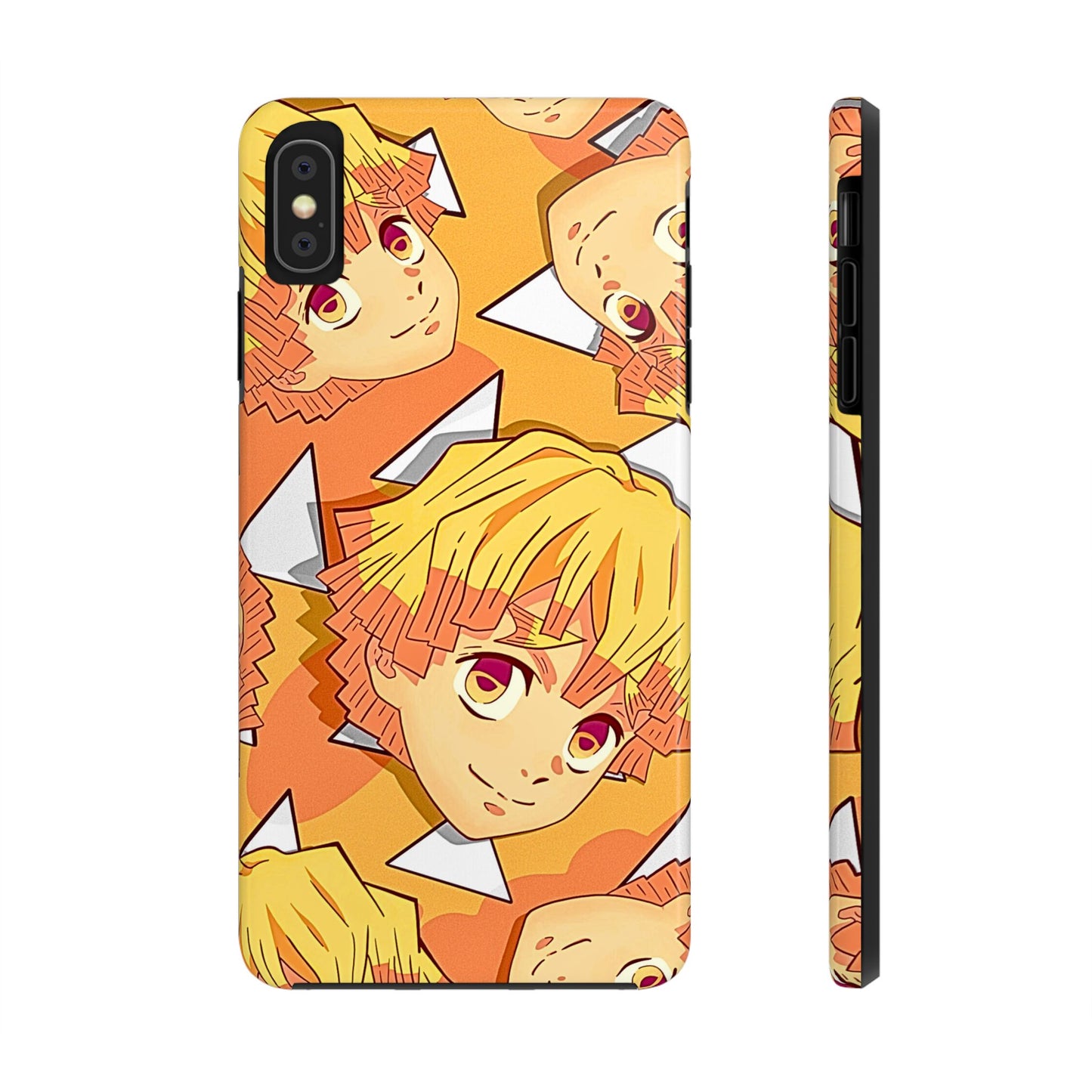 Zenitsu Agatsuma Haori Head Pattern Tough Phone Case | Anime - Demon Slayer
