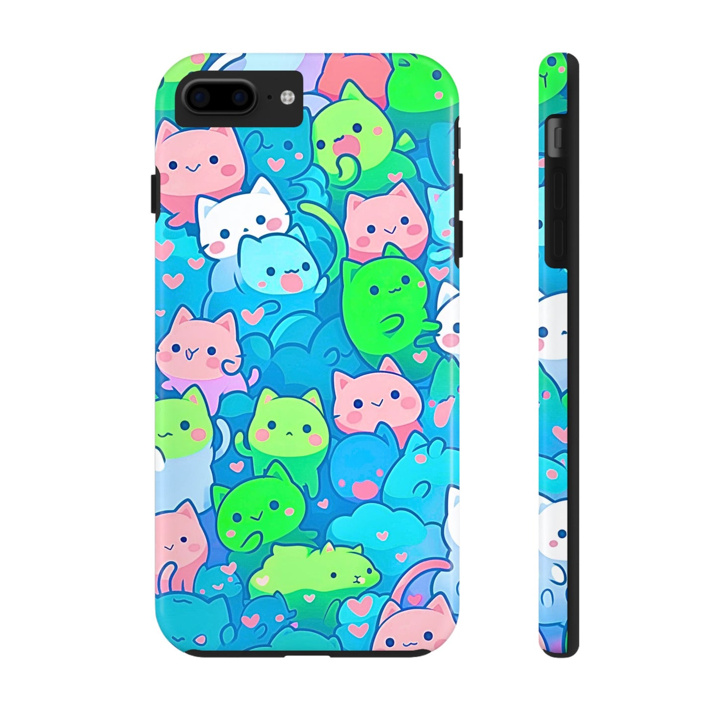 Cute Colorful Cats Pattern Style Tough Phone Case | Animals
