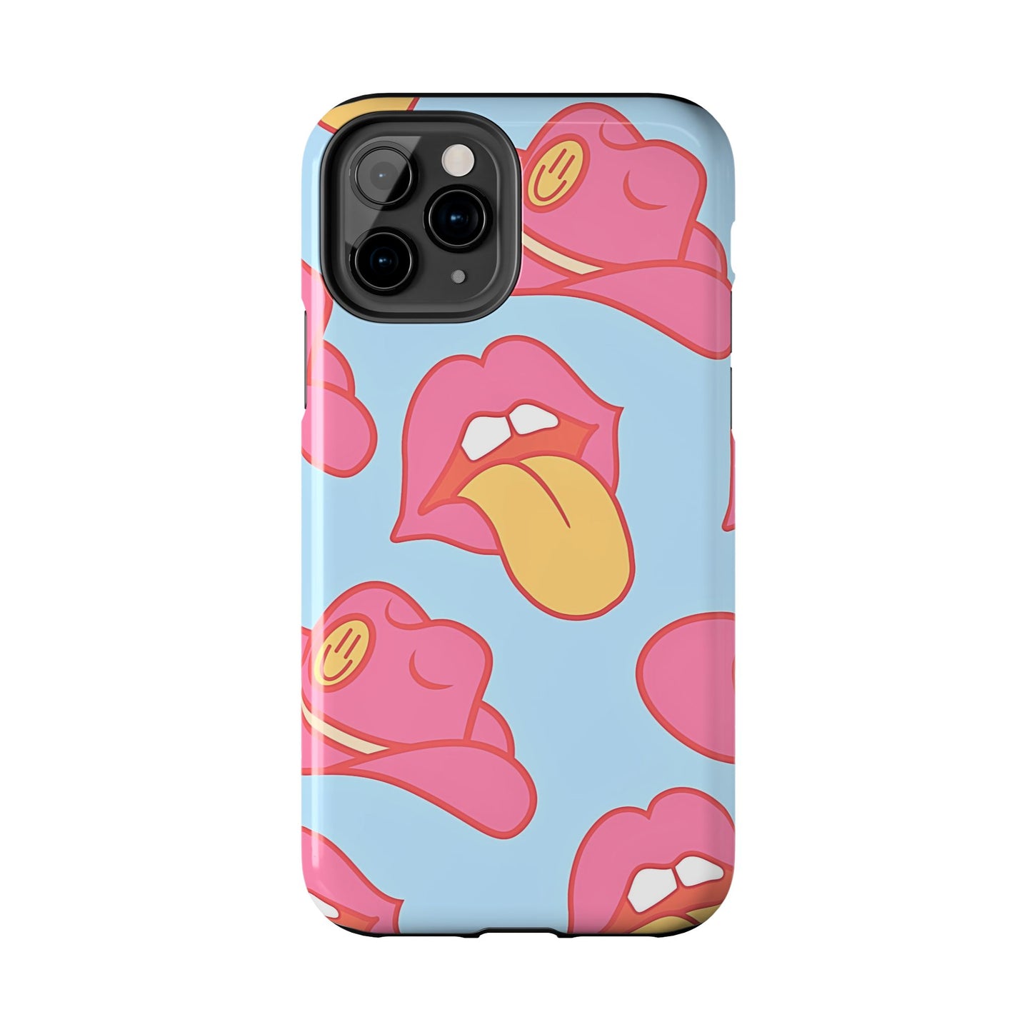 Preppy Cowboy Hat & Hot Lips Pattern (Version 1) Tough Phone Case | Aesthetic
