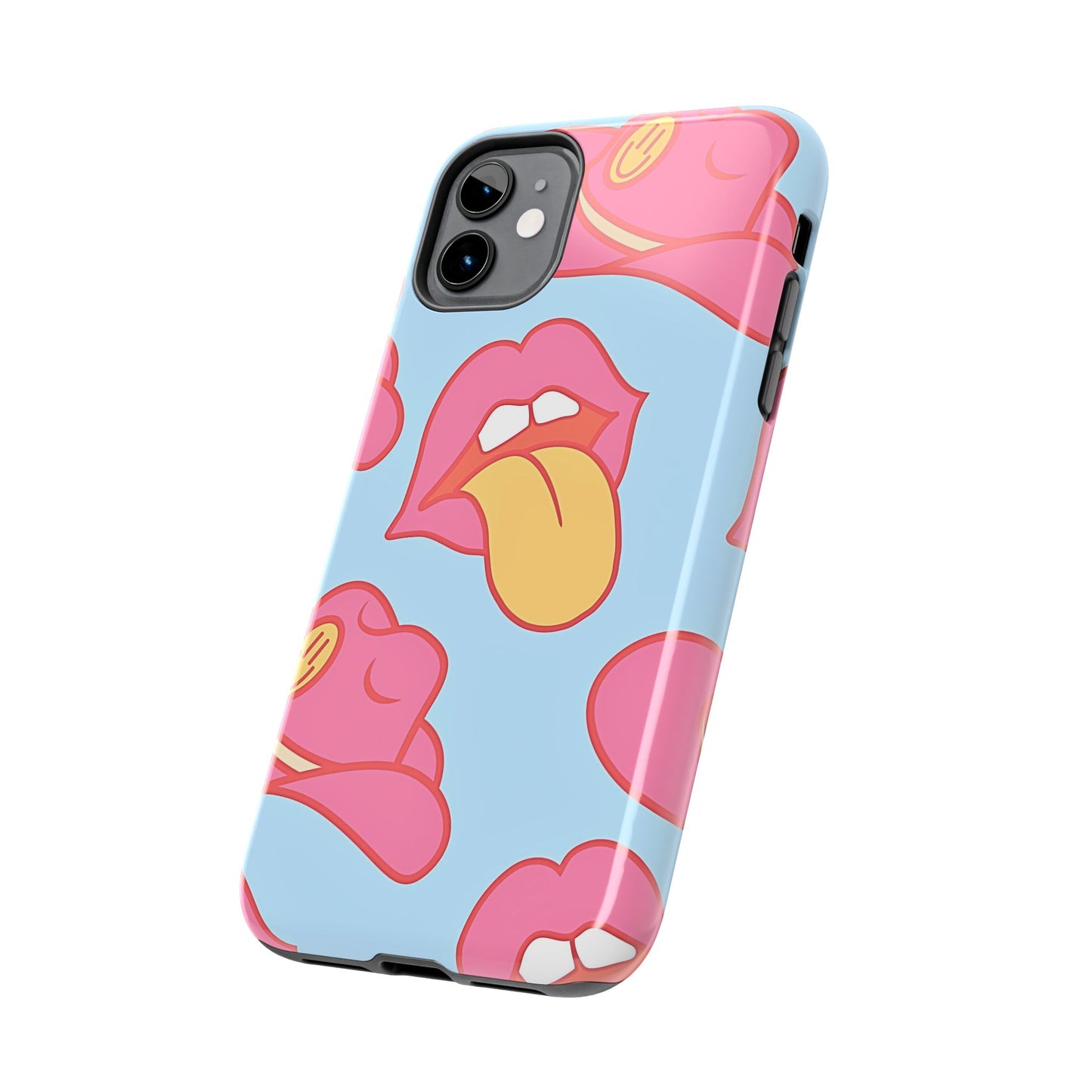 Preppy Cowboy Hat & Hot Lips Pattern (Version 1) Tough Phone Case | Aesthetic