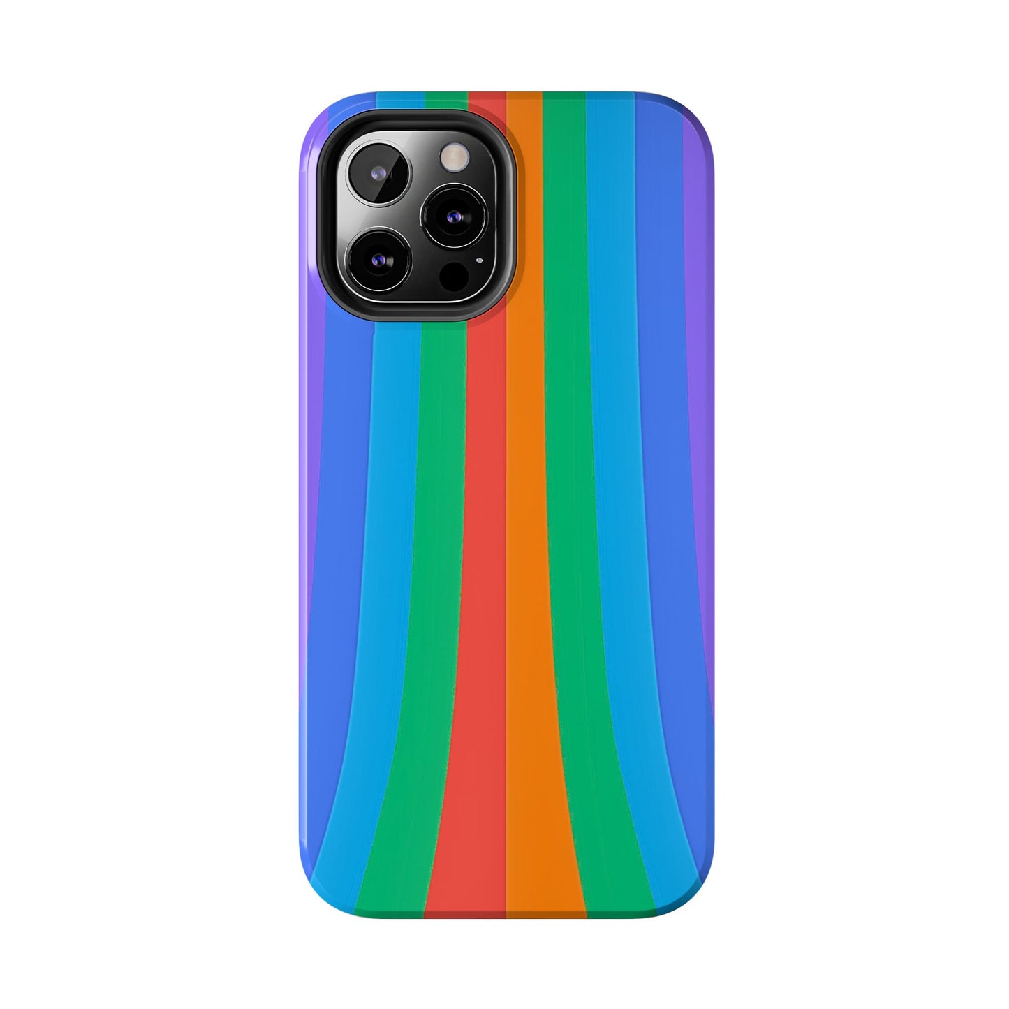 Funda resistente para teléfono con líneas de arcoíris hippies | Estética
