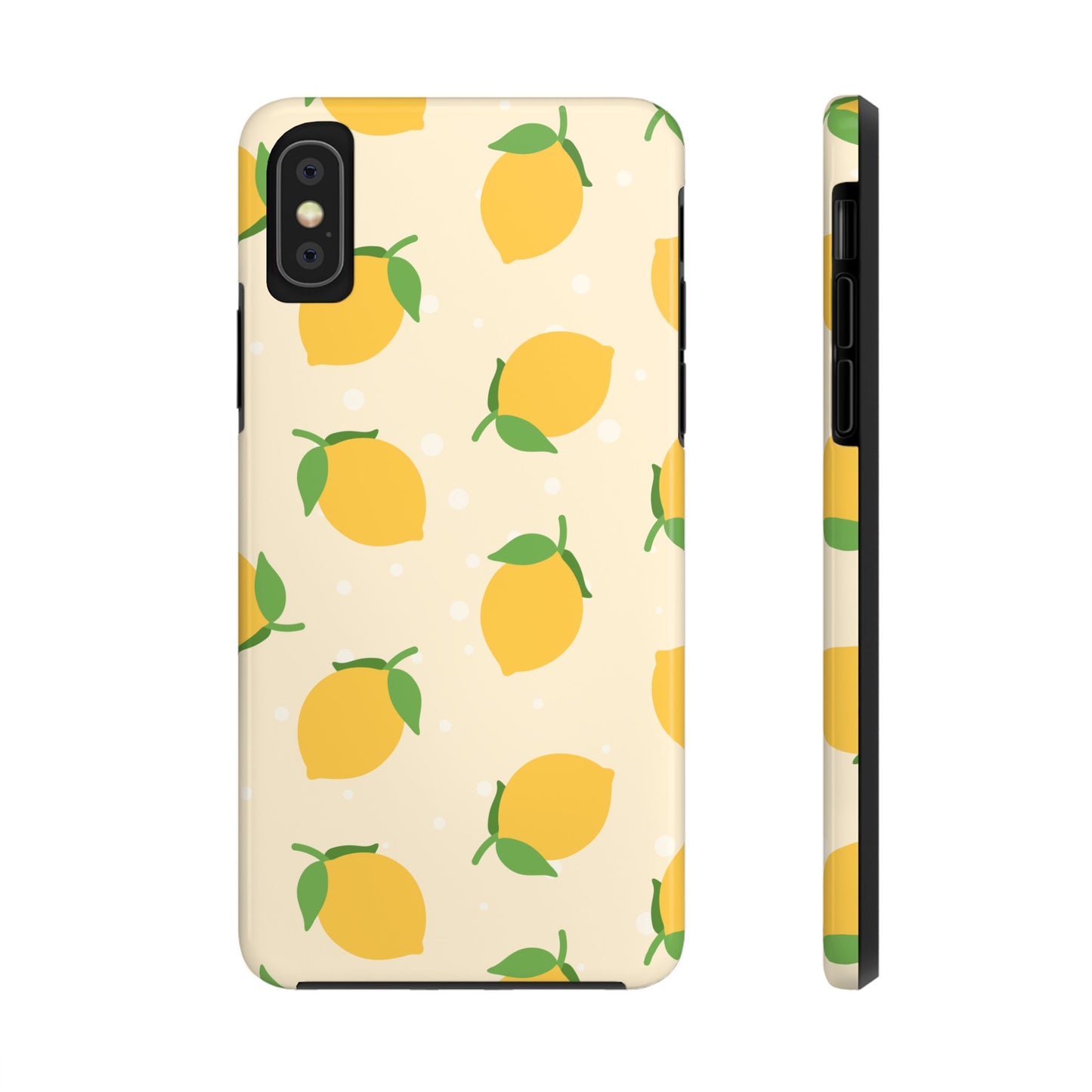 Cute Aesthetic Lemon Pattern Citrus Design Tough Phone Case | Food