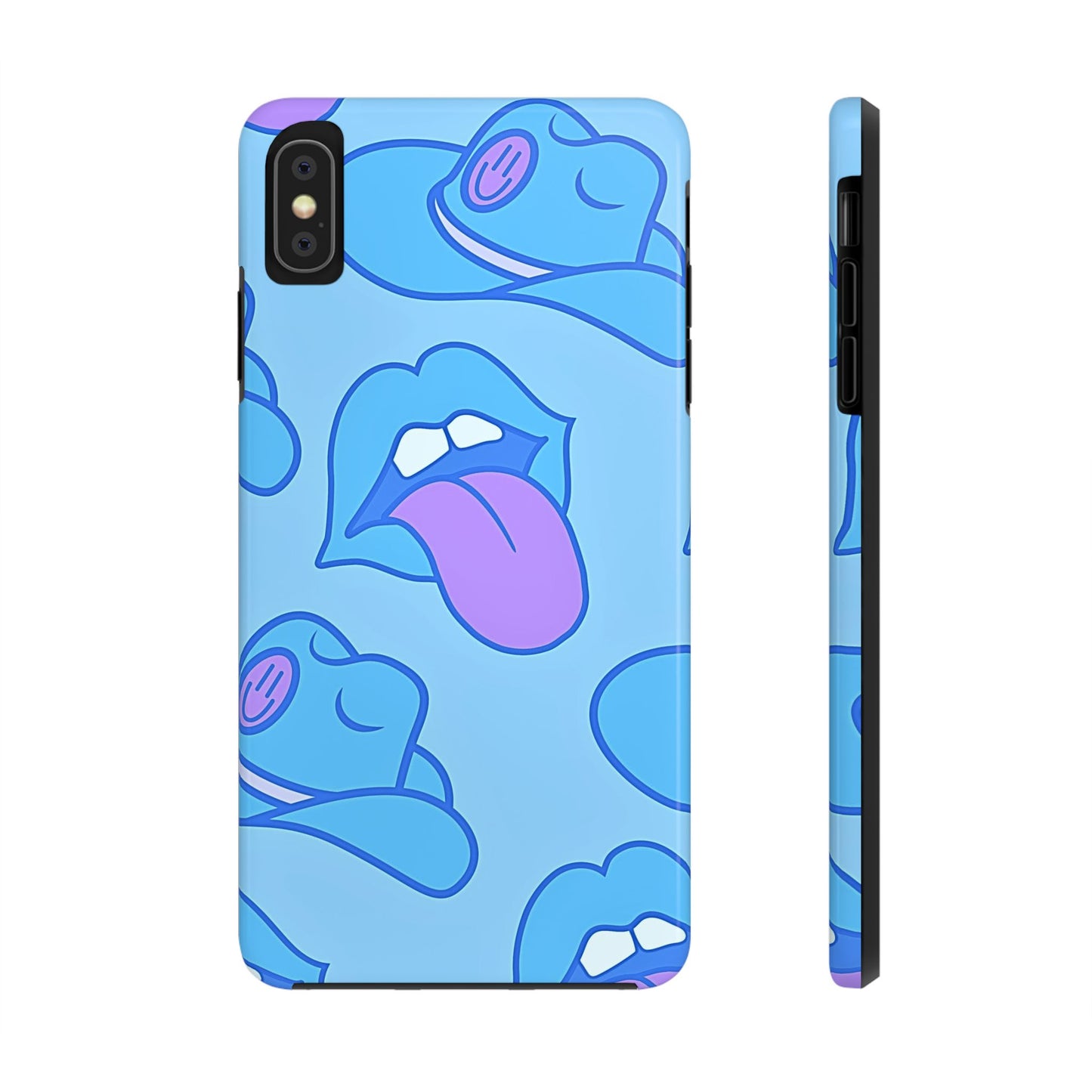 Preppy Cowboy Hat & Hot Lips Pattern (Version 2) Tough Phone Case | Aesthetic