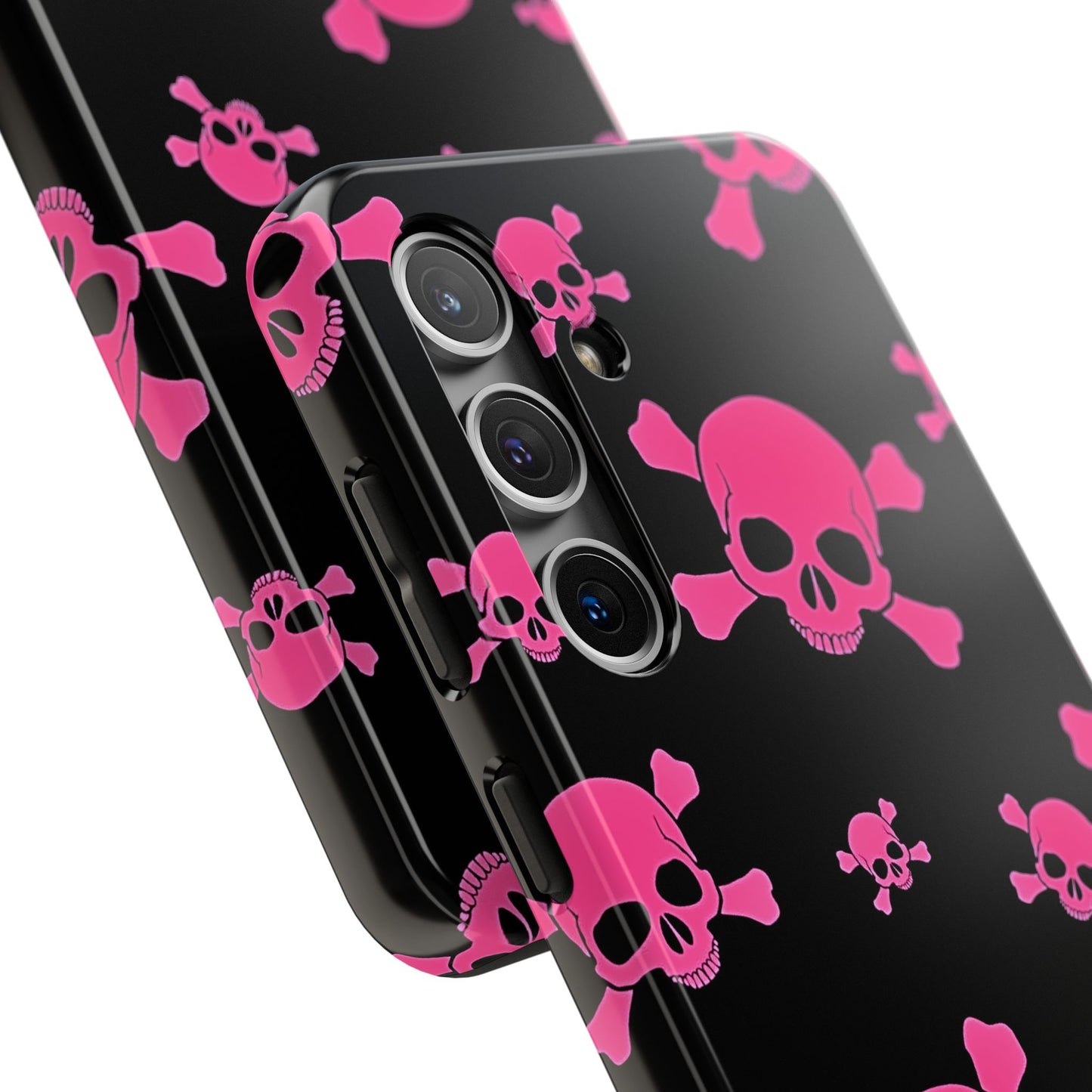 Pink Skull Emo Style Tough Phone Case | Aesthetic