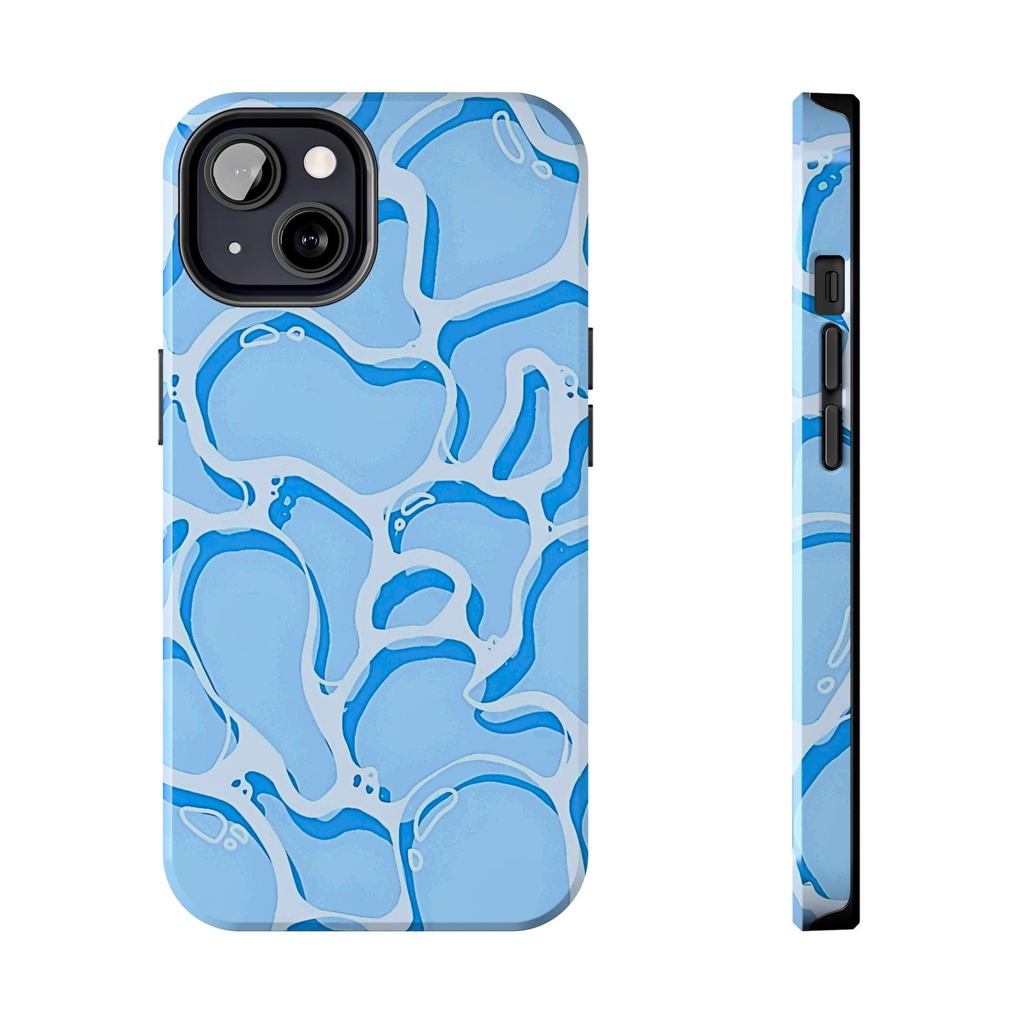 Funda resistente para teléfono con estampado de agua de piscina | Estética