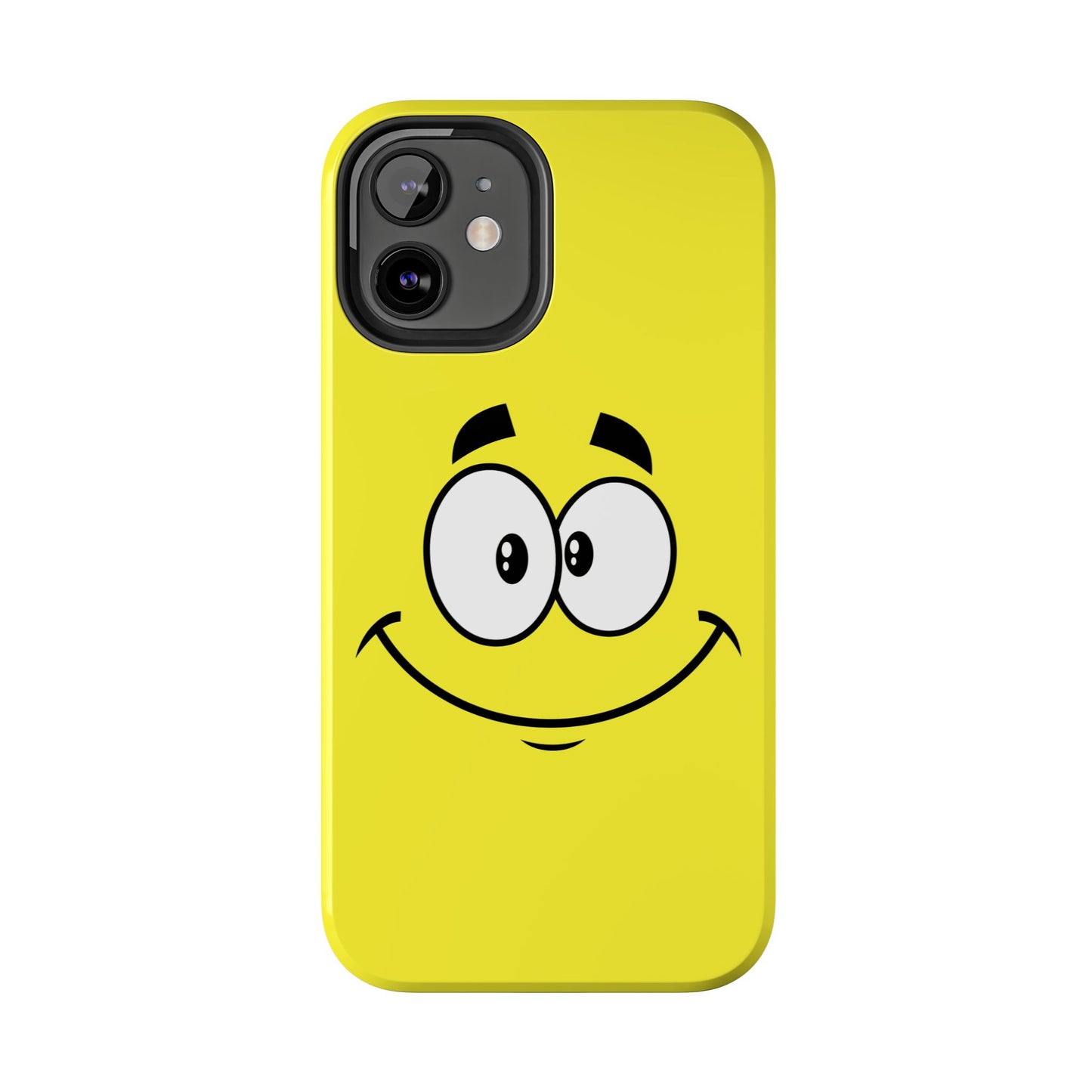 Smiley Happy Face Yellow Minimalist Cartoon Tough Phone Case | Funny
