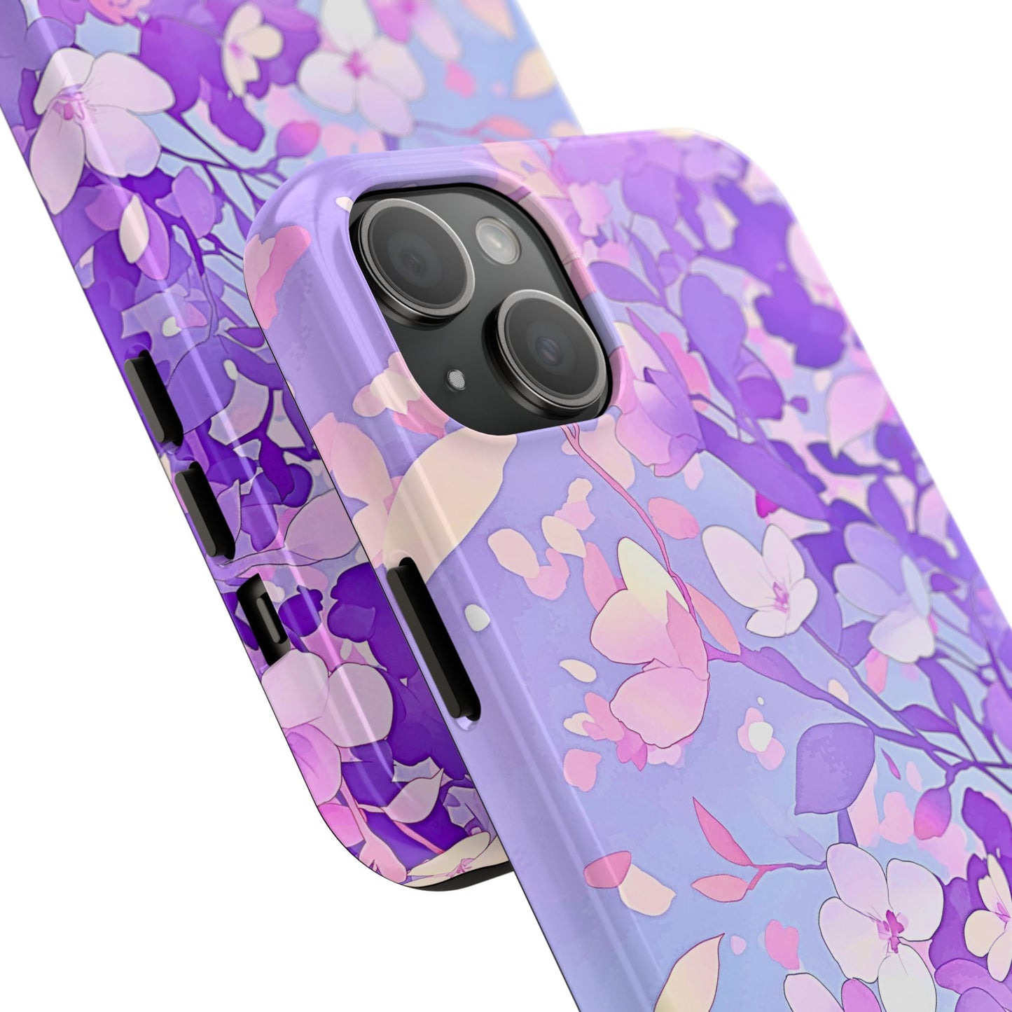 Funda resistente para teléfono con delicados estampados florales en tonos pastel | Estética