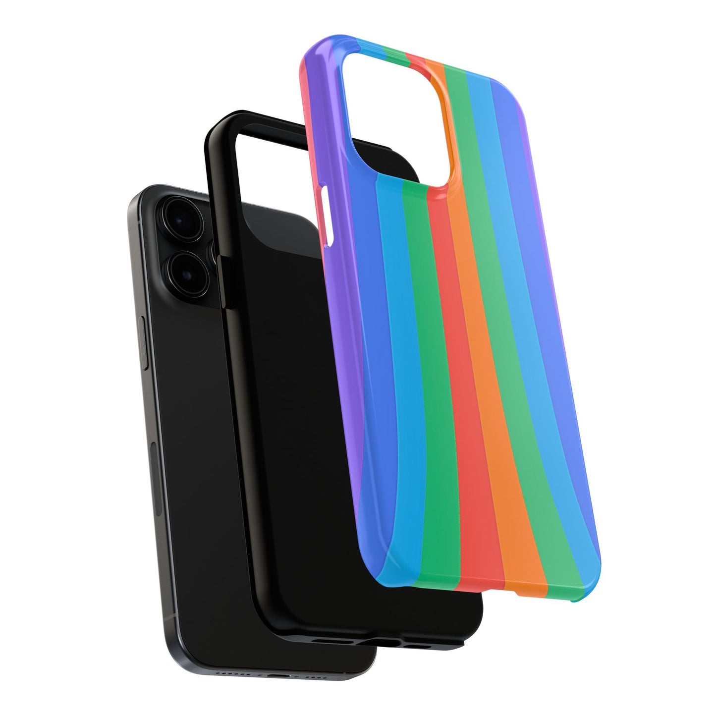 Funda resistente para teléfono con líneas de arcoíris hippies | Estética