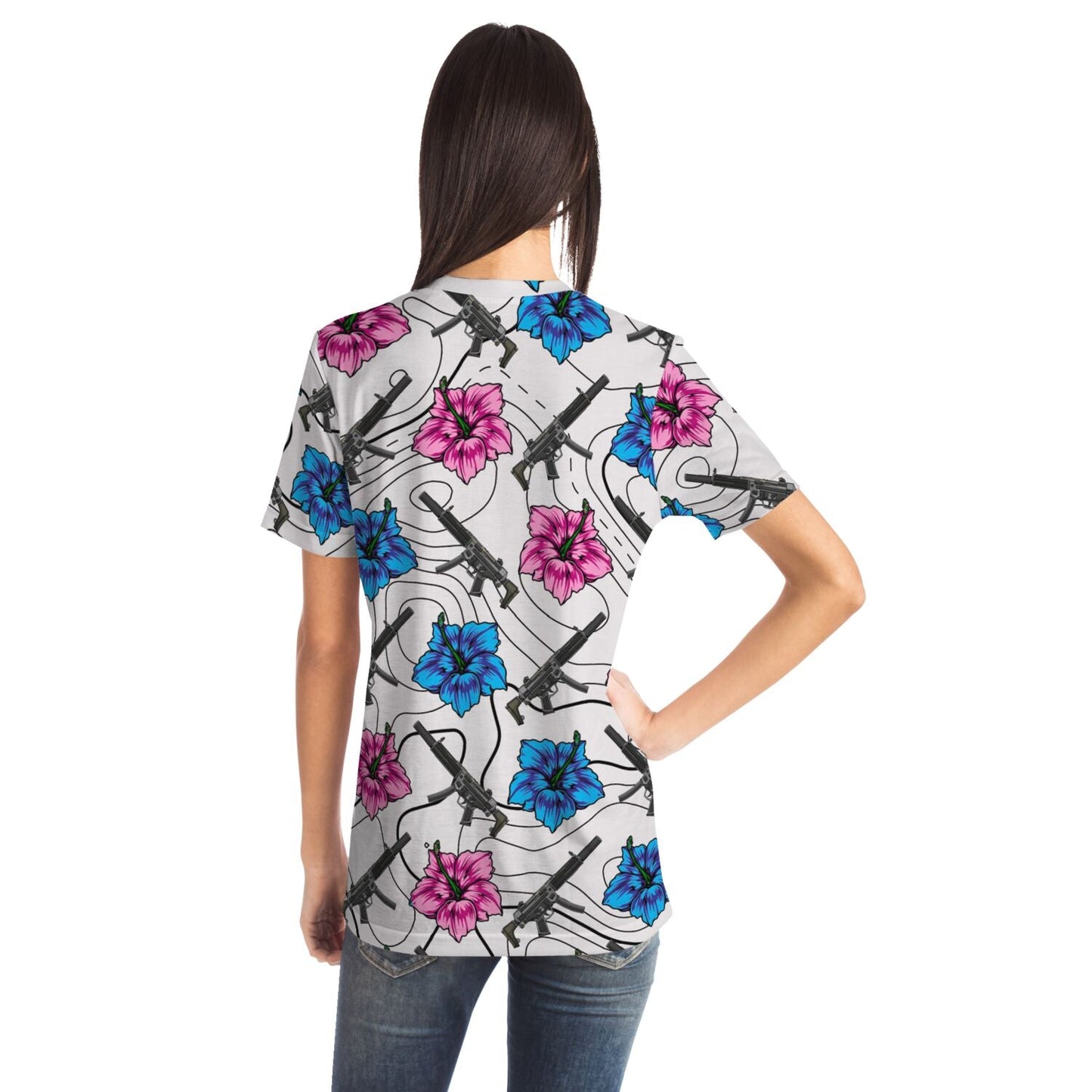 Rad Pam High Capacity Hibiscus White T-Shirt