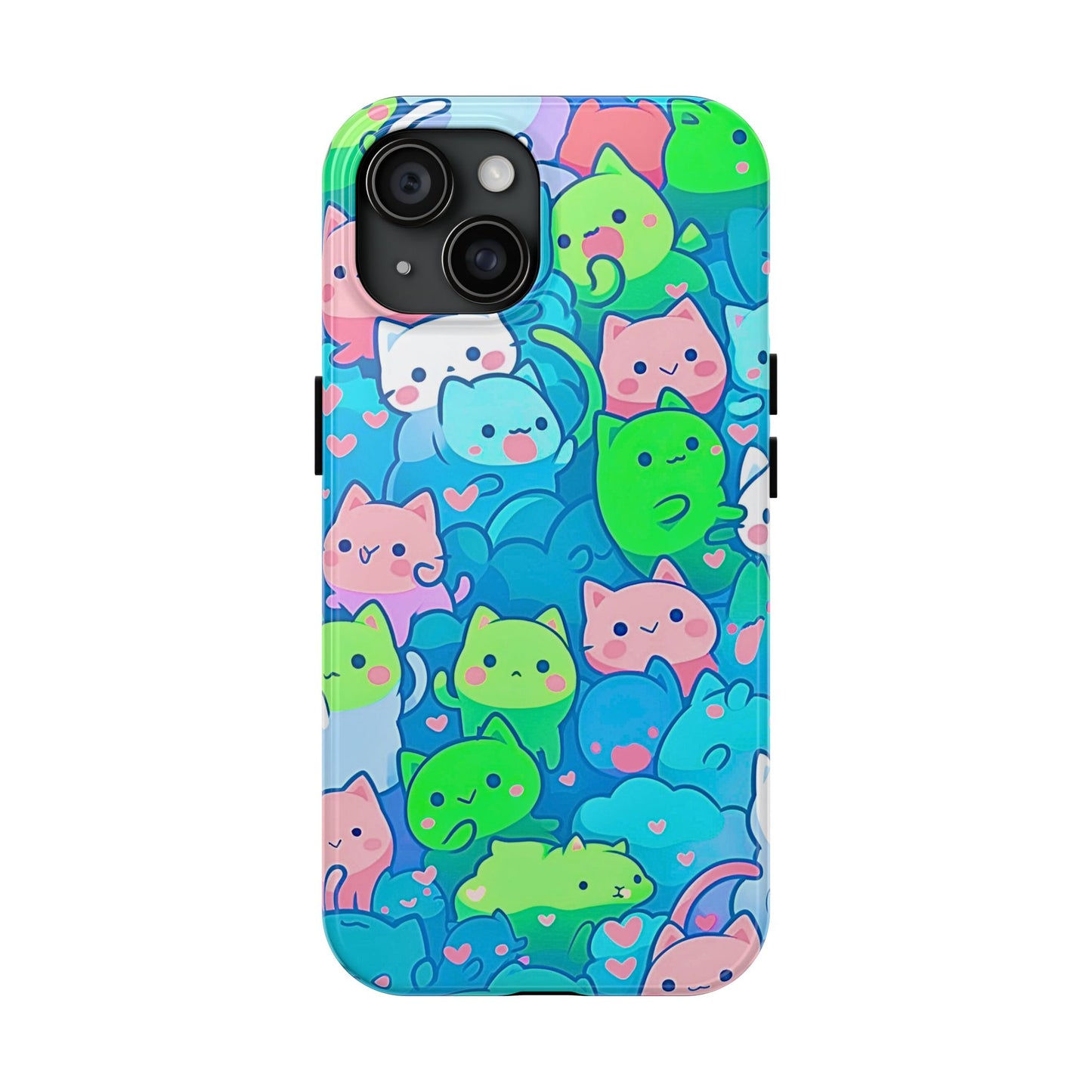 Cute Colorful Cats Pattern Style Tough Phone Case | Animals