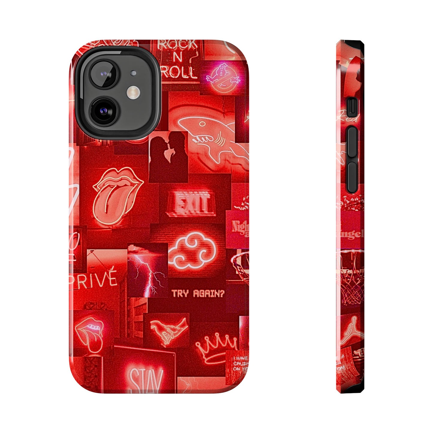 Red Neon Style Tough Phone Case | Aesthetic