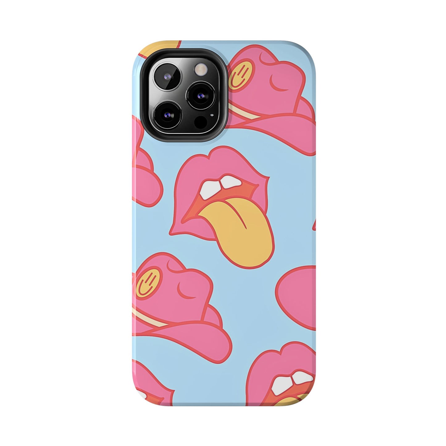 Preppy Cowboy Hat & Hot Lips Pattern (Version 1) Tough Phone Case | Aesthetic
