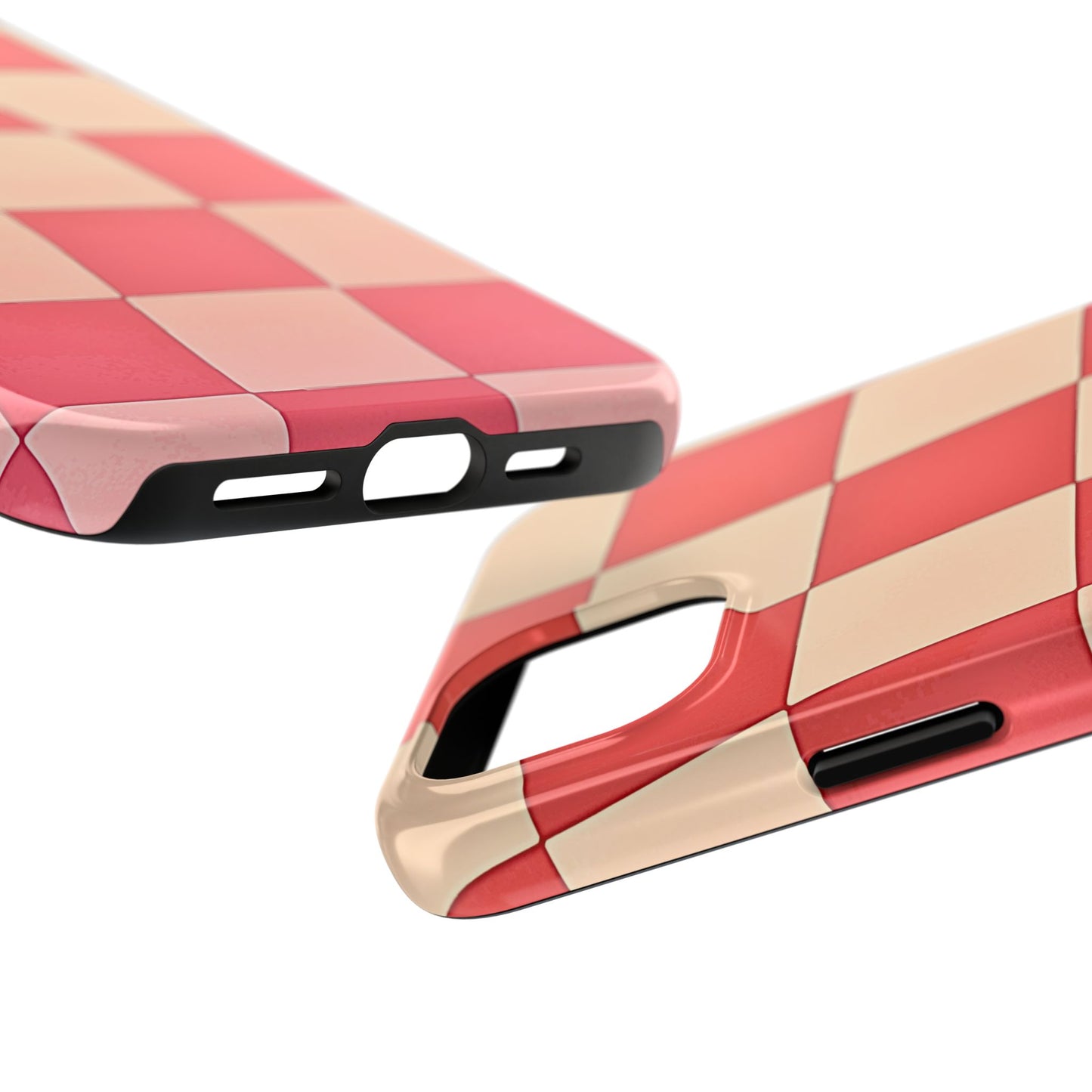 Preppy Checkered Pink Tough Phone Case | Aesthetic