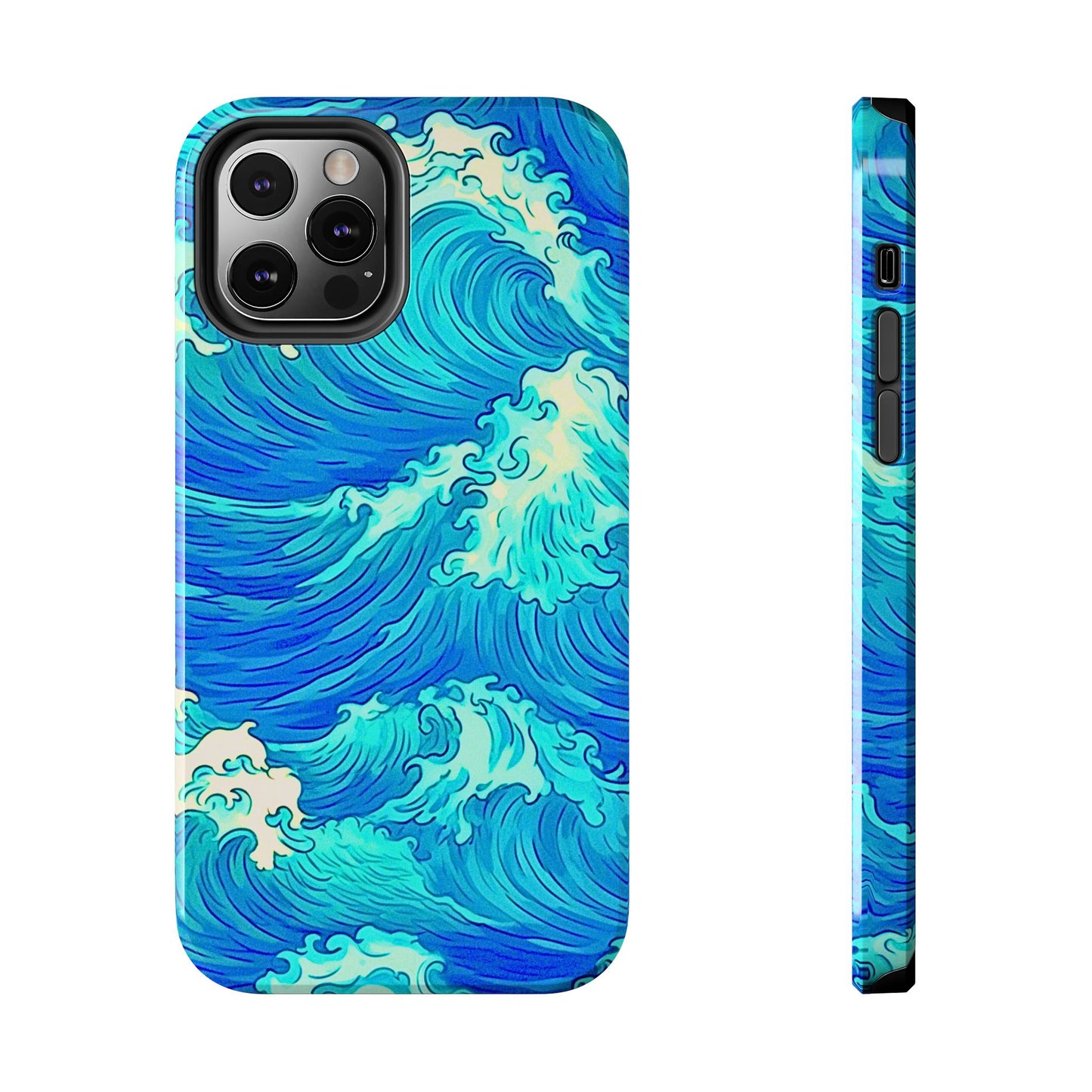 Cool Water Wave Style Tough Phone Case | Aesthetic