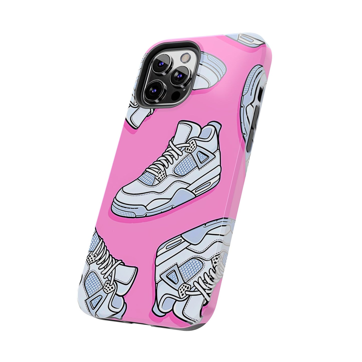 Funda resistente para teléfono con diseño de zapatillas Jordan 4 blancas | Estética