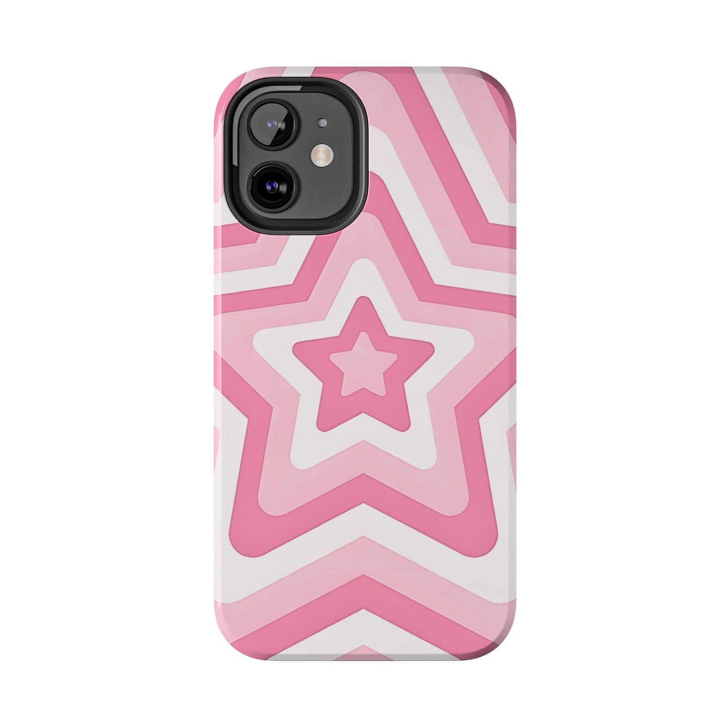 Pink Preppy Star Pattern Style Tough Phone Case | Aesthetic
