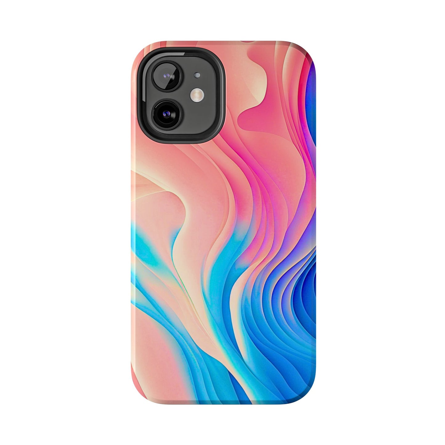 Abstract Pastel Waves Tough Phone Case | Aesthetic