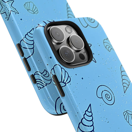 Shells Light Blue Tough Phone Case | Aesthetic