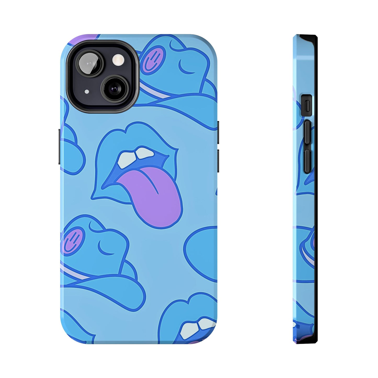 Preppy Cowboy Hat & Hot Lips Pattern (Version 2) Tough Phone Case | Aesthetic
