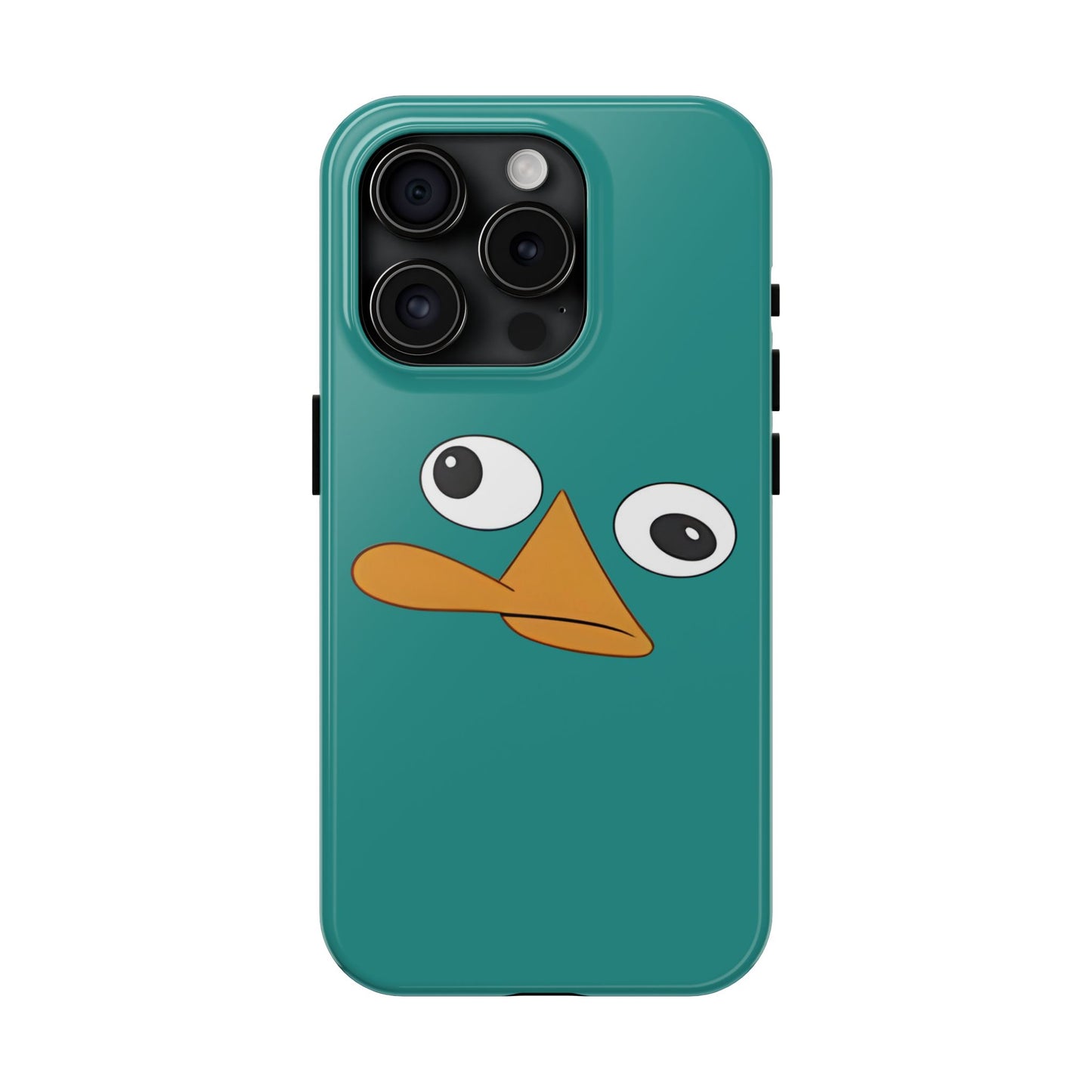 Phineas and Ferb Perry Platypus Eyes Teal Expression Tough Phone Case | Cartoon