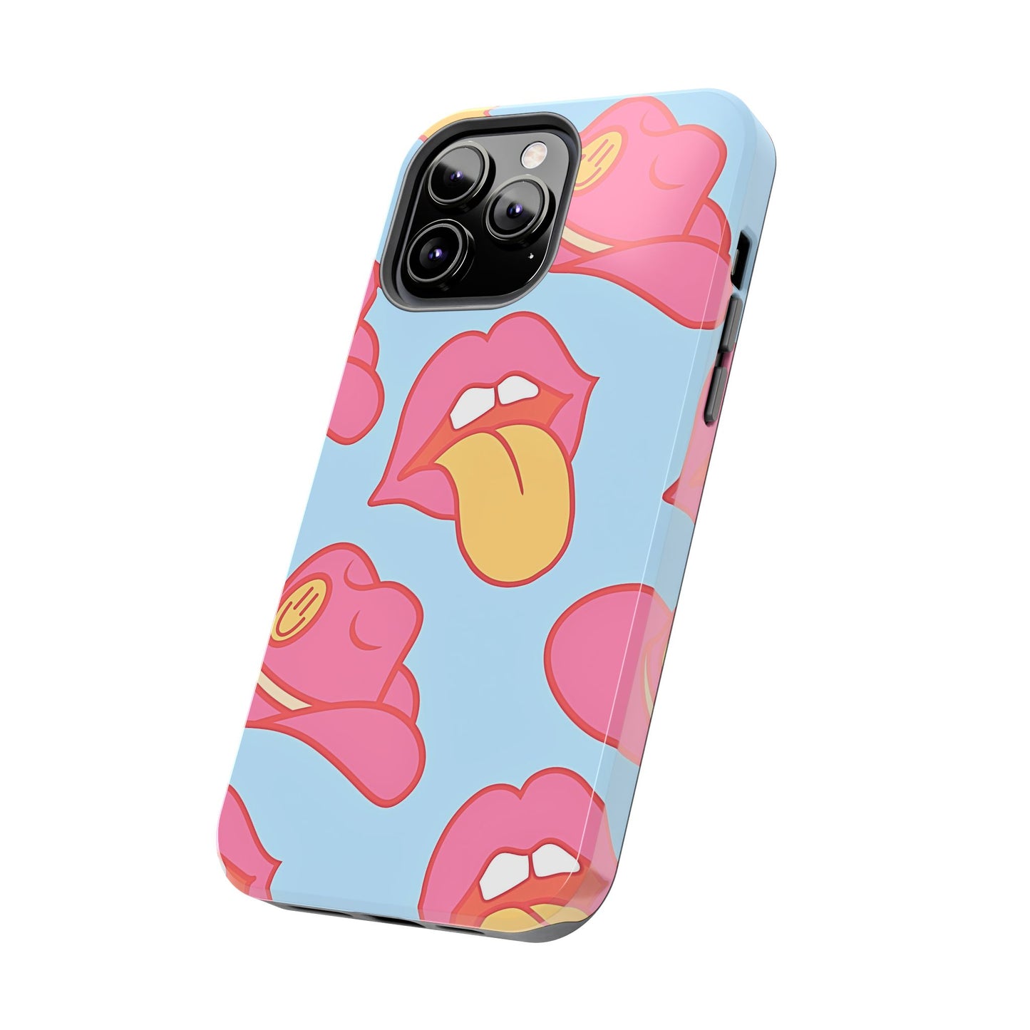 Preppy Cowboy Hat & Hot Lips Pattern (Version 1) Tough Phone Case | Aesthetic