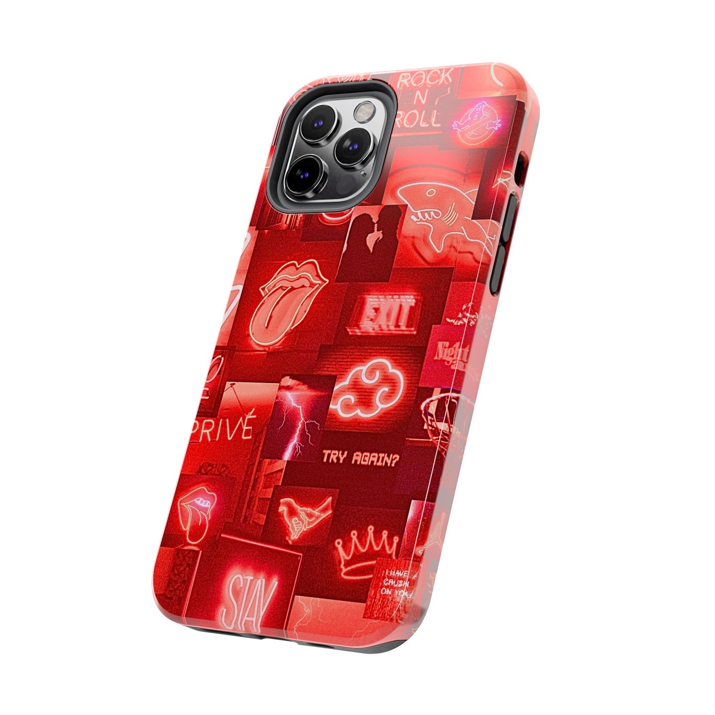 Red Neon Style Tough Phone Case | Aesthetic