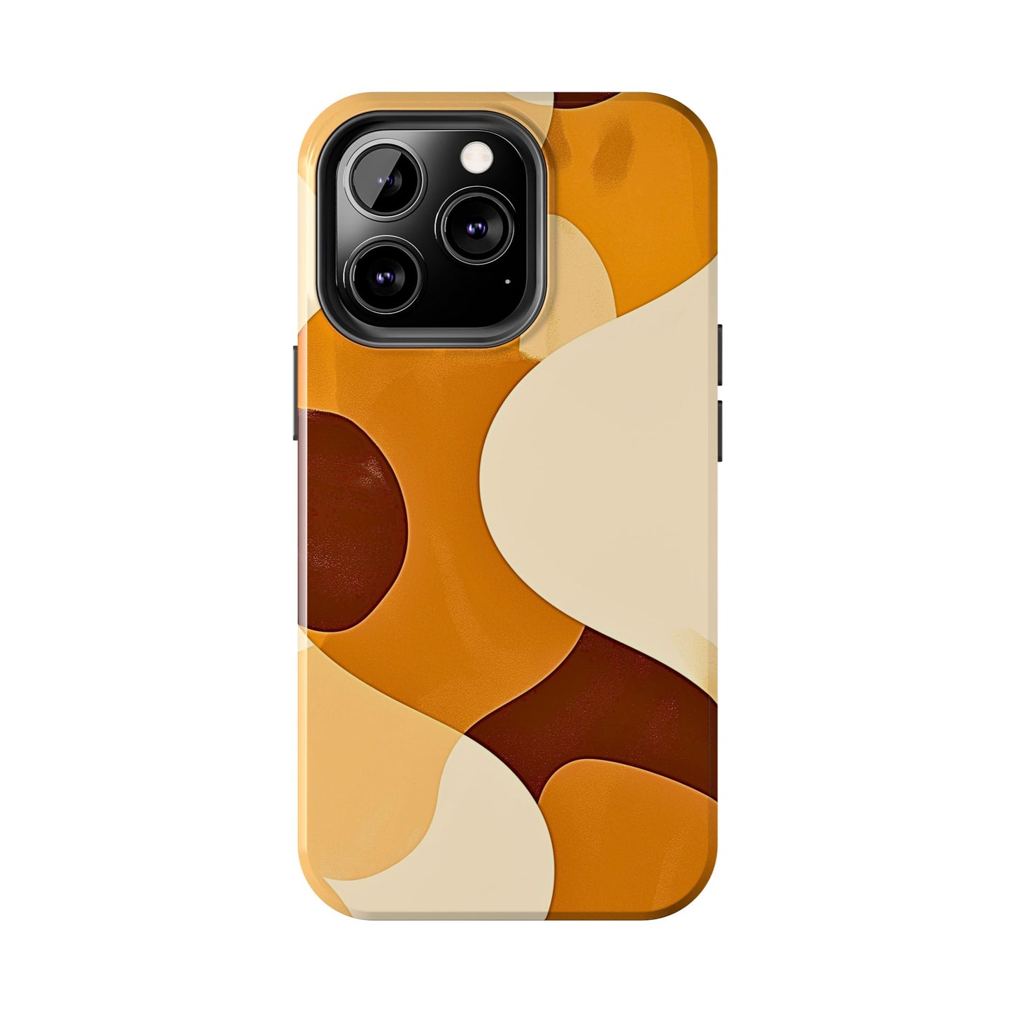 Funda/Cubierta resistente para teléfono con diseño en beige y marrón Earth Harmony | Estética