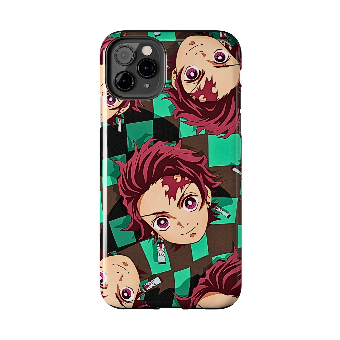 Tanjiro Kamado Head Pattern Tough Phone Case | Anime - Demon Slayer